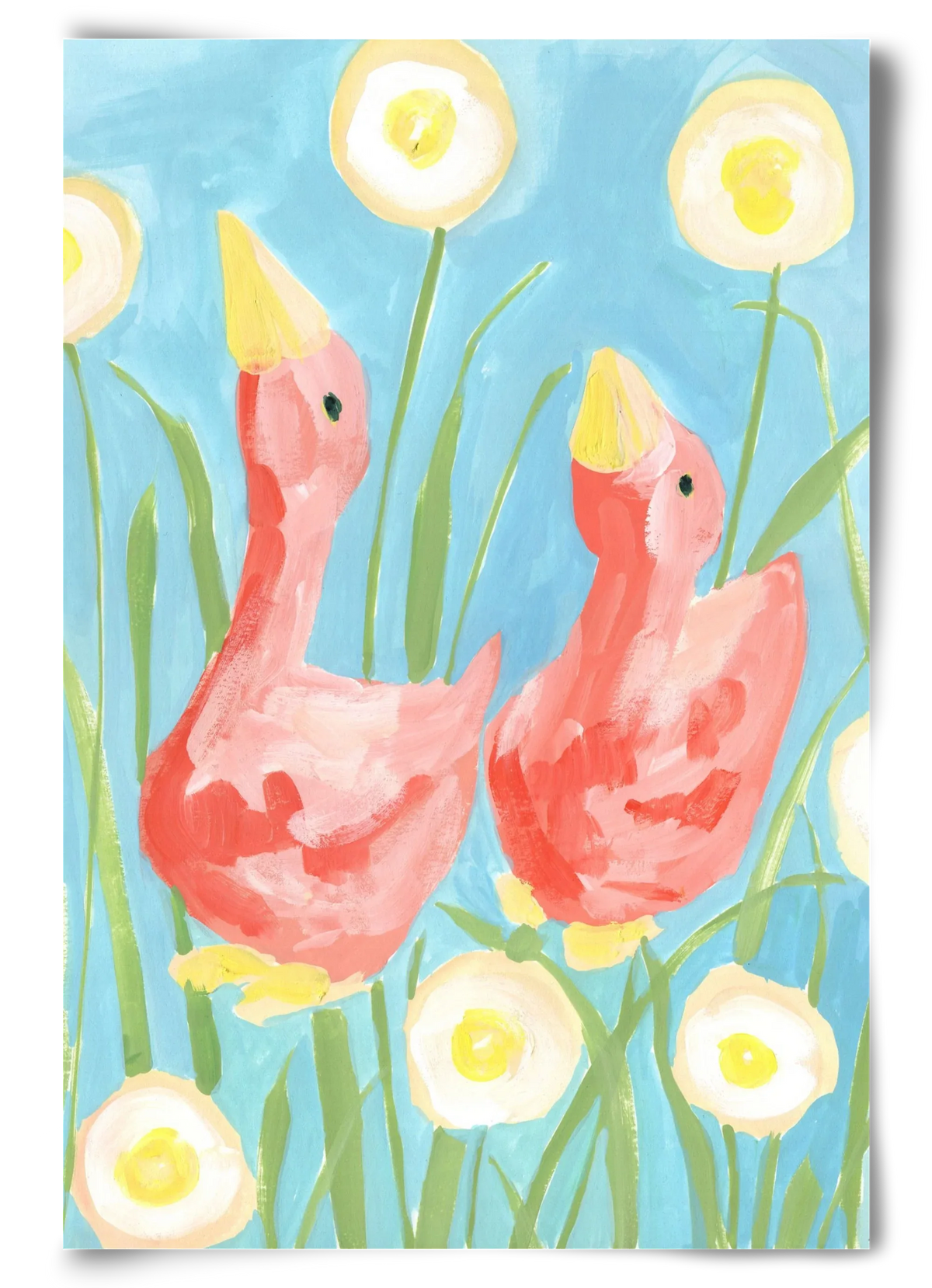 Coral Geese In The Garde - artbridge