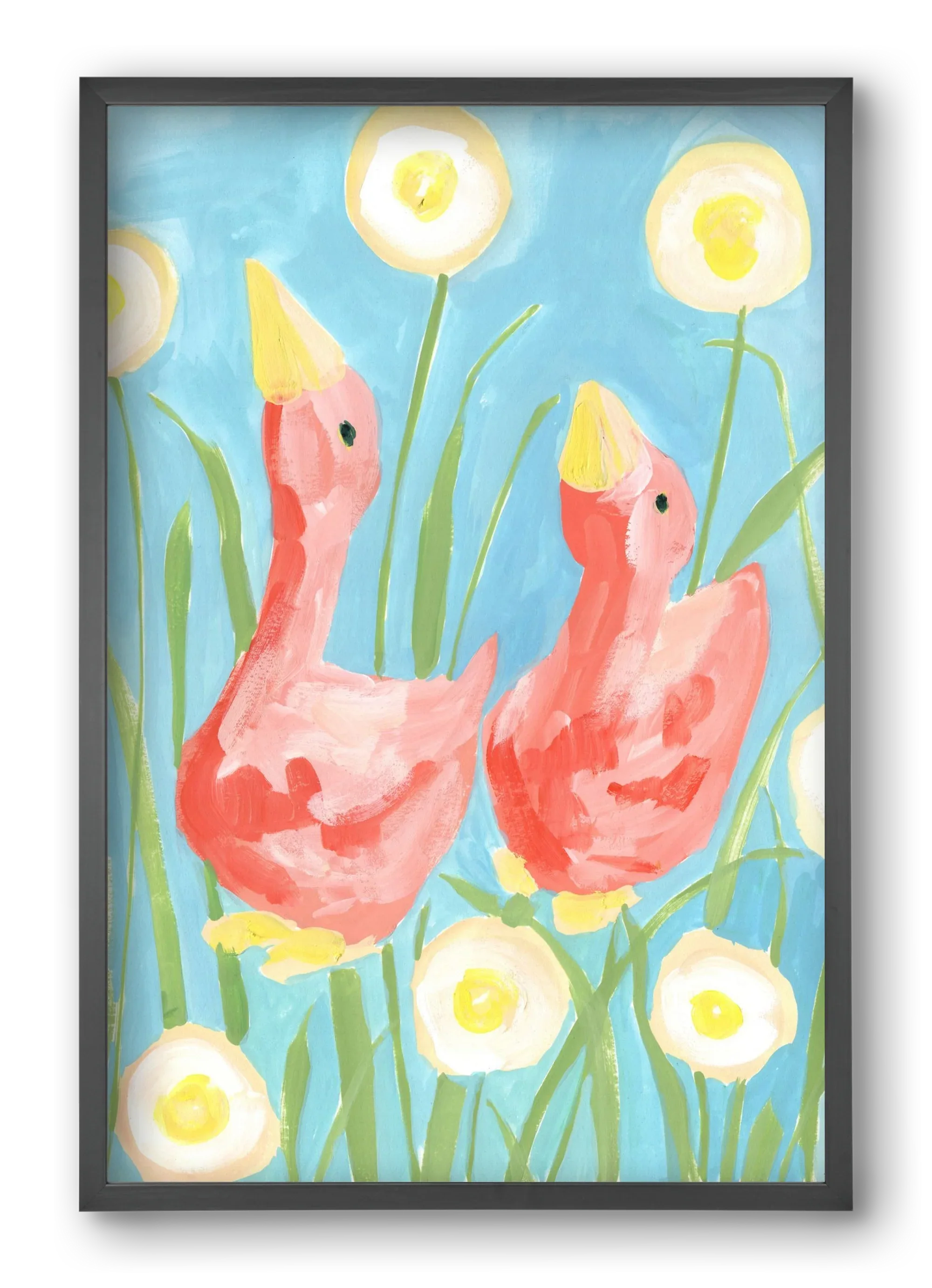 Coral Geese In The Garde - artbridge