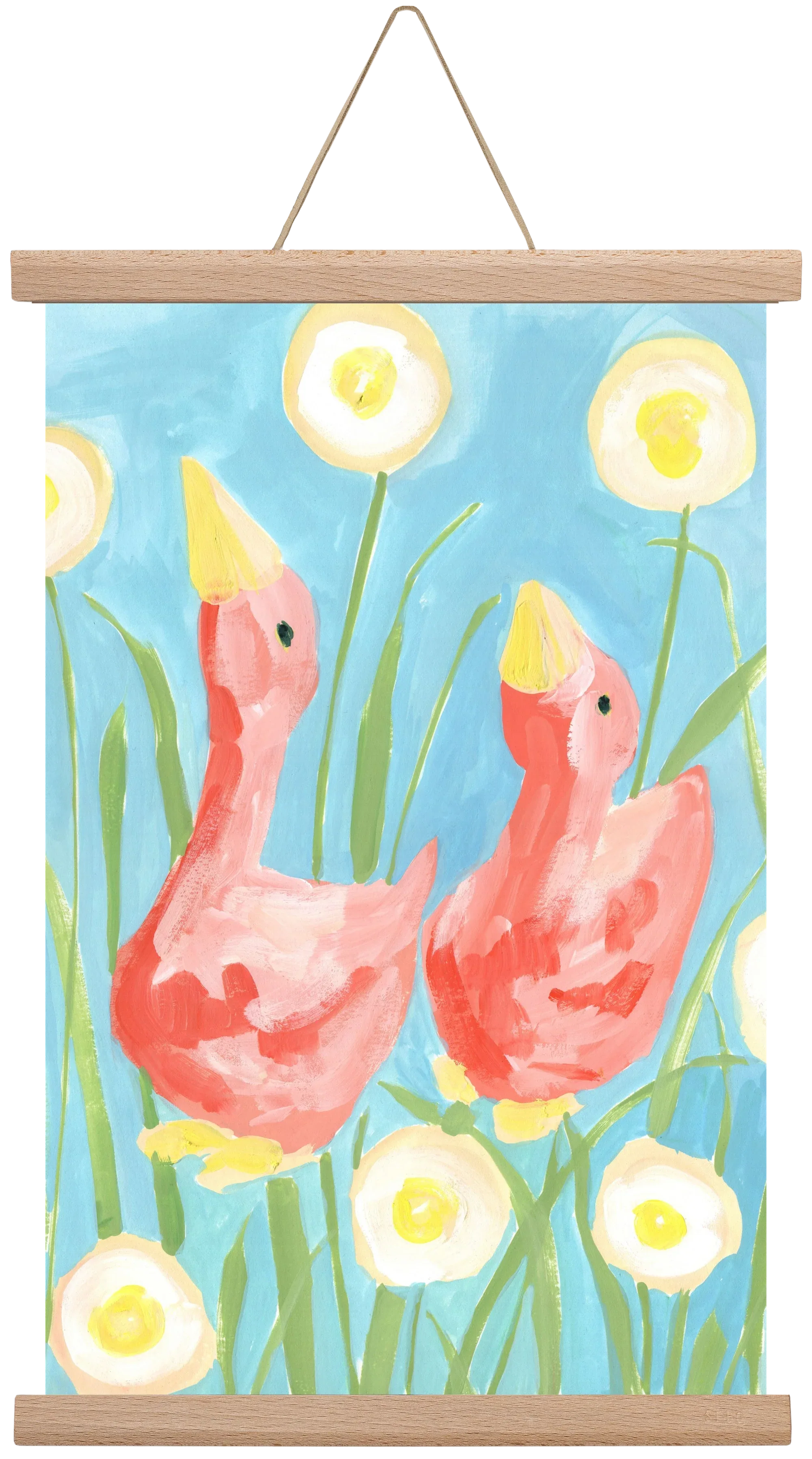 Coral Geese In The Garde - artbridge