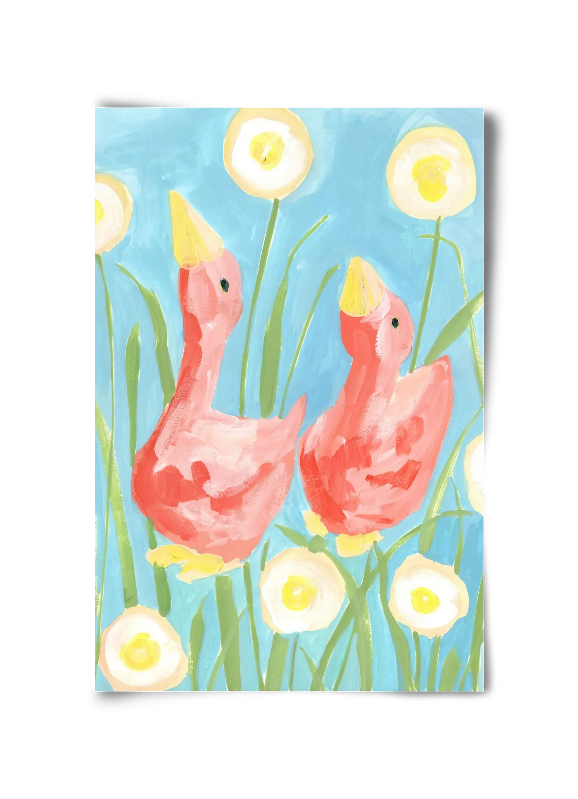 Coral Geese In The Garde - artbridge