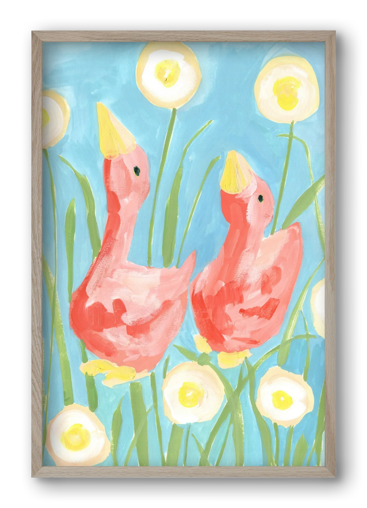 Coral Geese In The Garde - artbridge