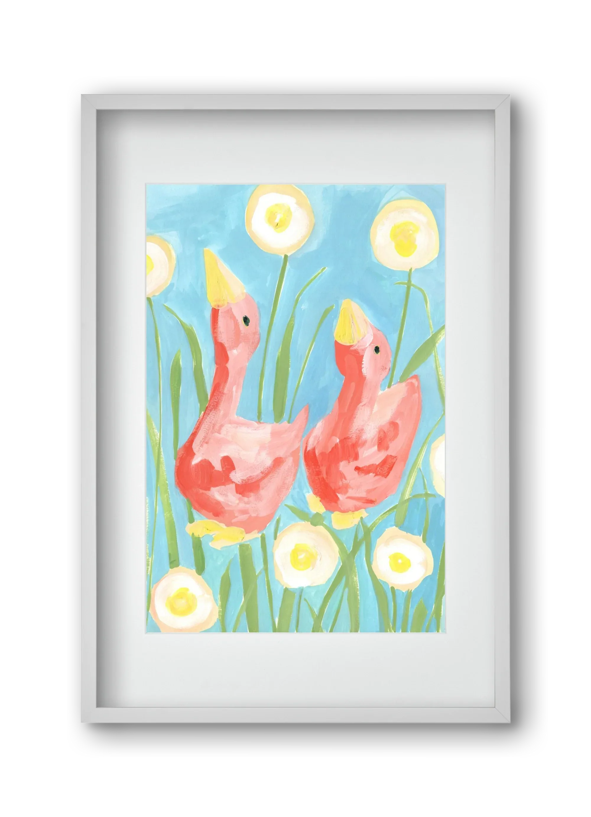 Coral Geese In The Garde - artbridge