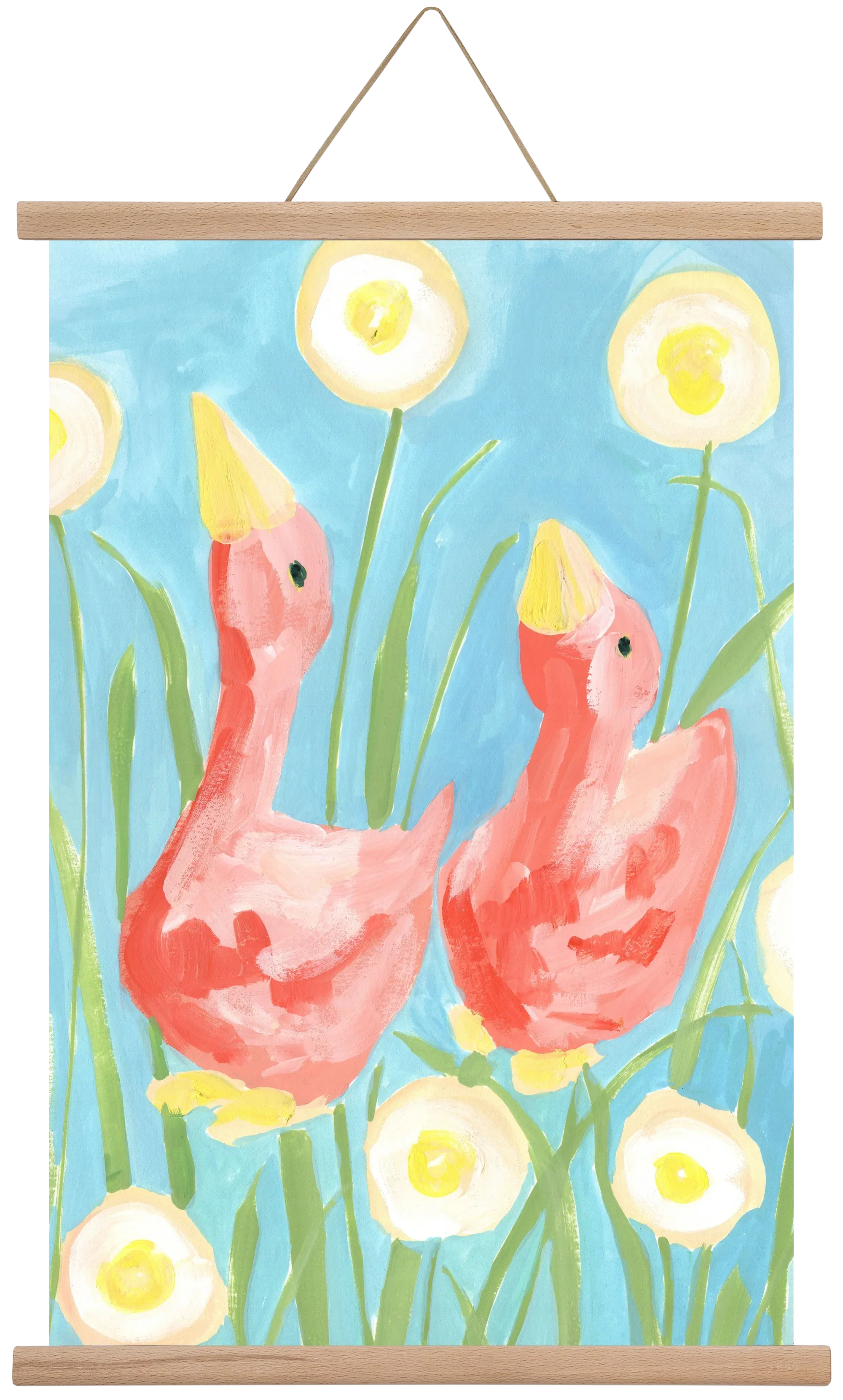Coral Geese In The Garde - artbridge