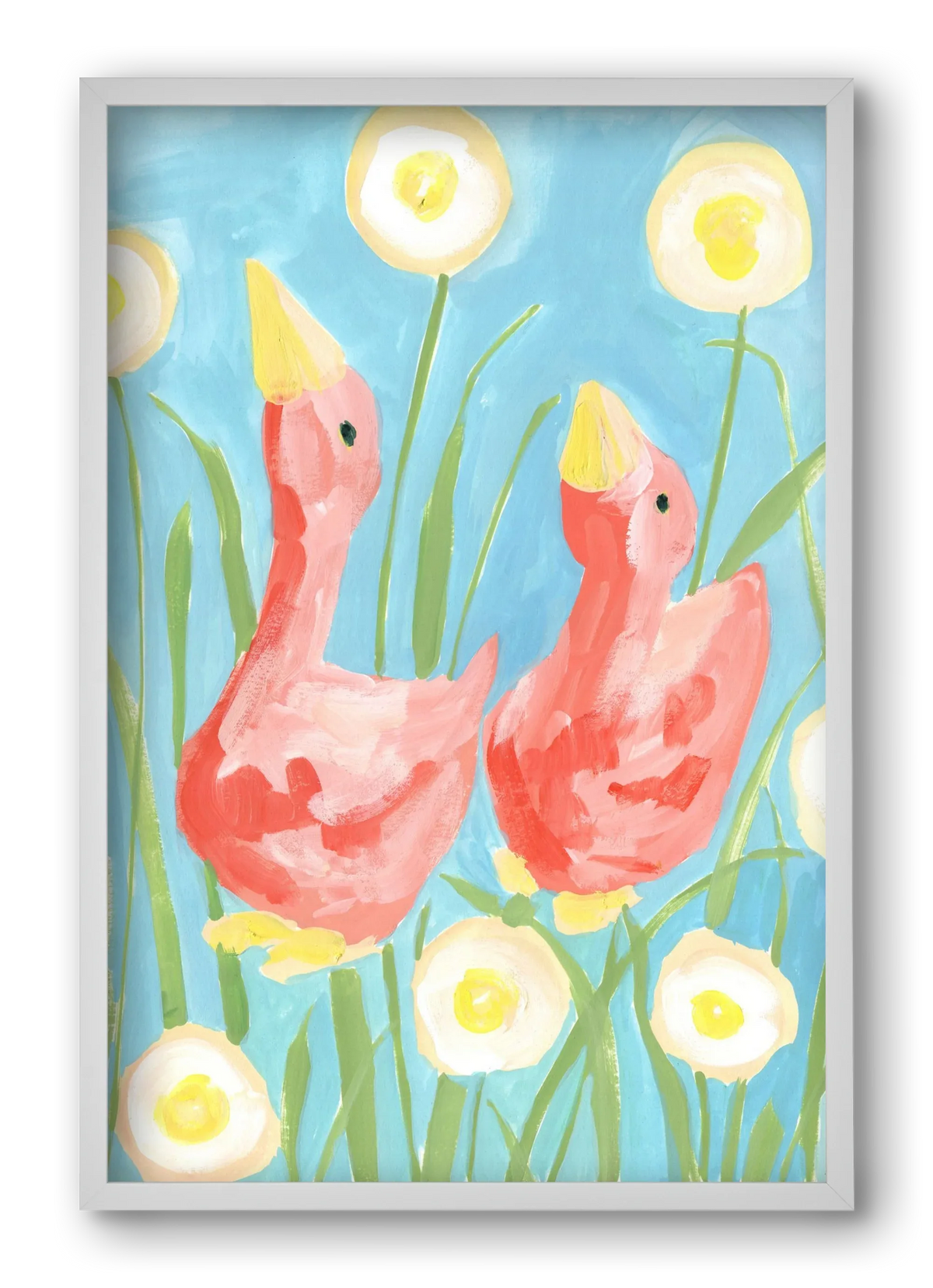 Coral Geese In The Garde - artbridge