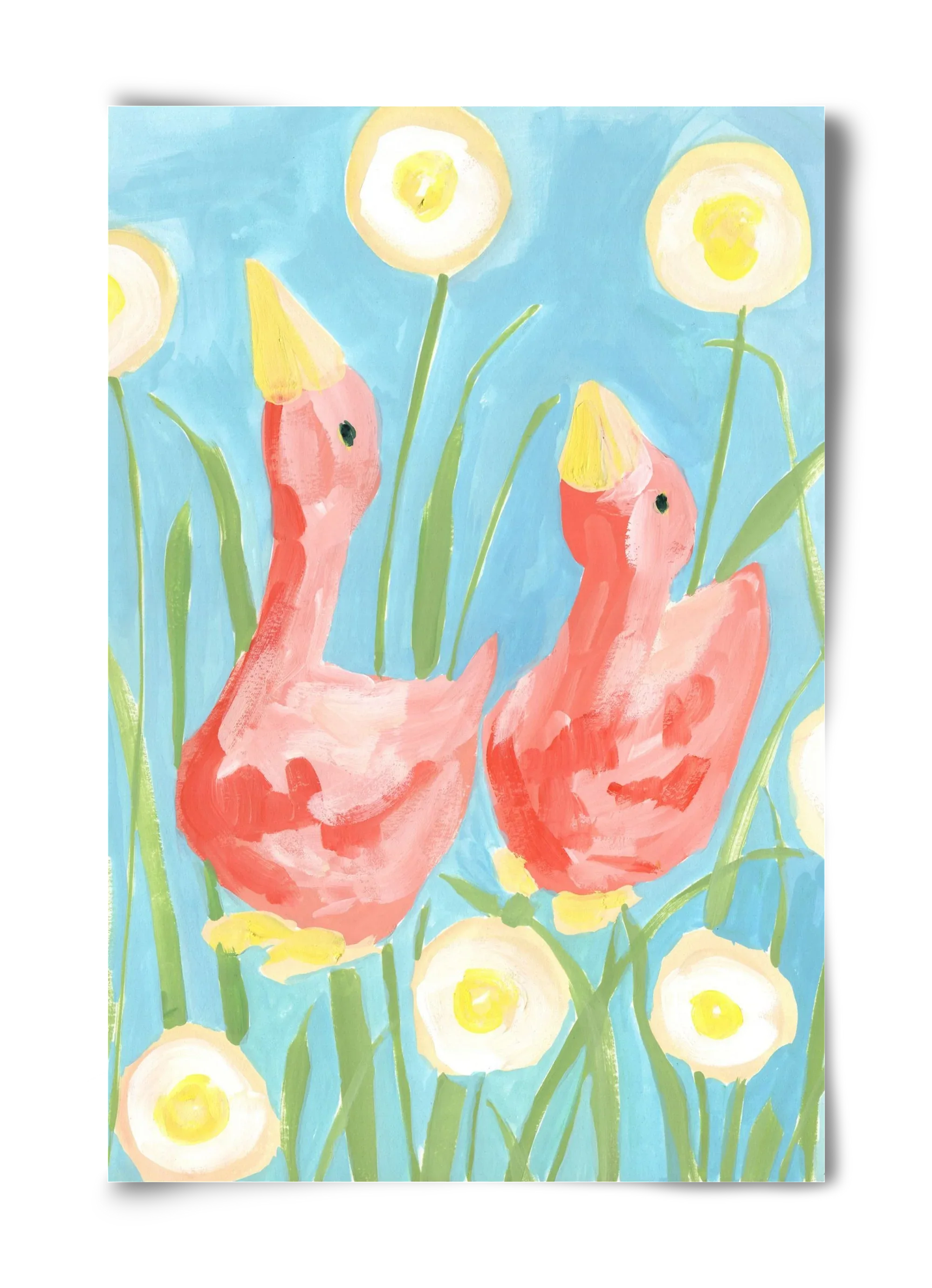 Coral Geese In The Garde - artbridge