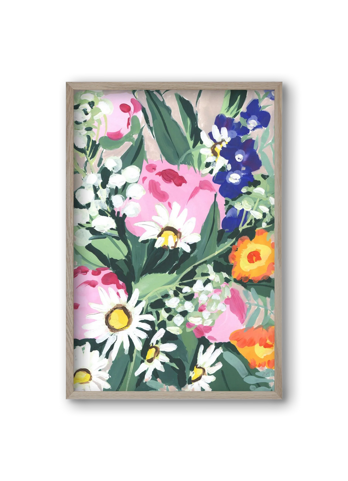 Daisies On Green Grass - artbridge
