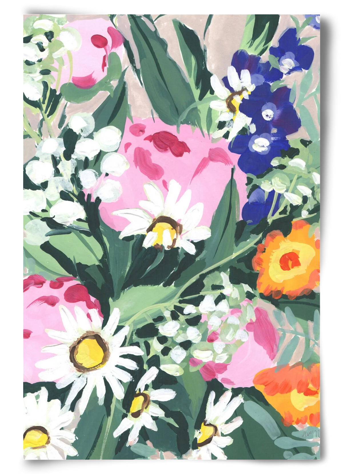 Daisies On Green Grass - artbridge