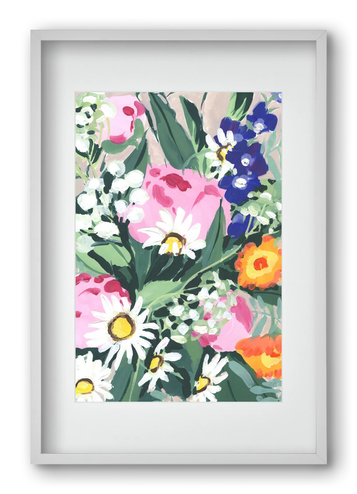 Daisies On Green Grass - artbridge