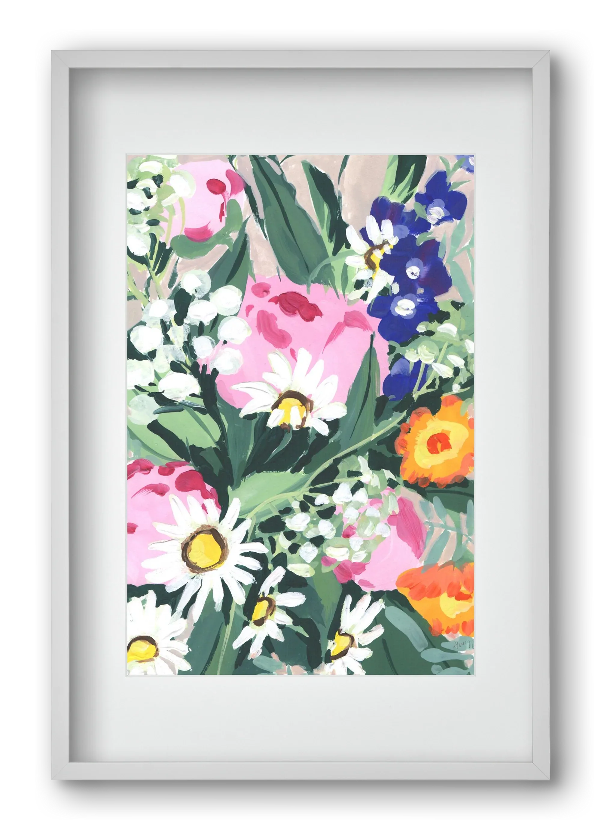 Daisies On Green Grass - artbridge