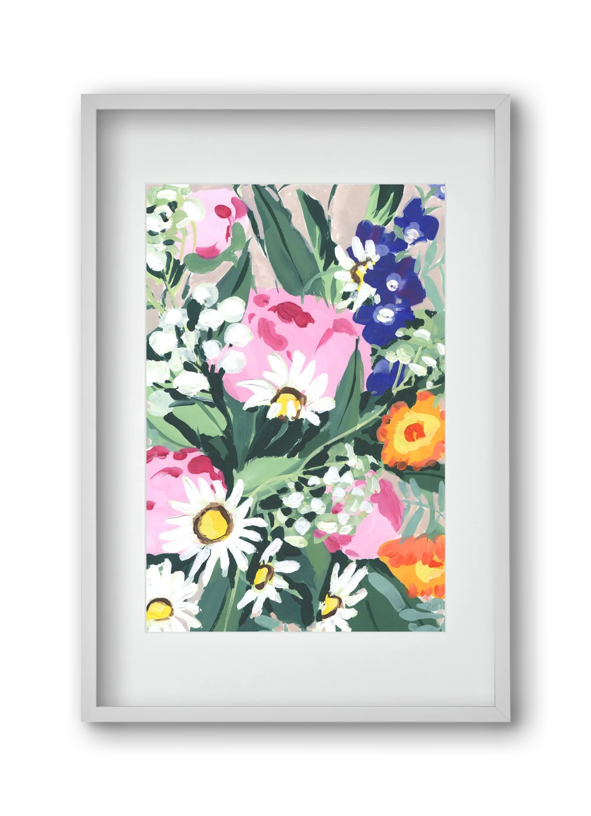 Daisies On Green Grass - artbridge