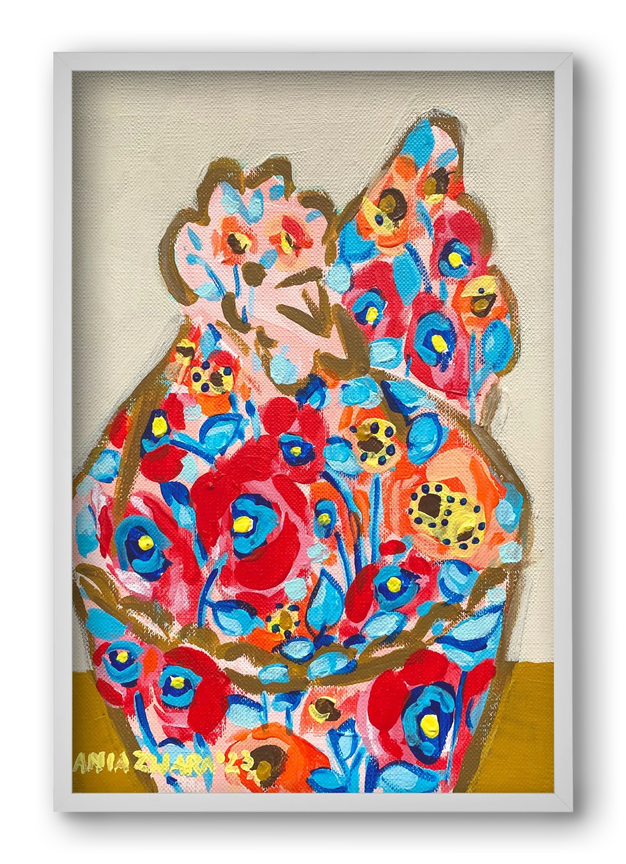 Mama Hen in poppies - artbridge