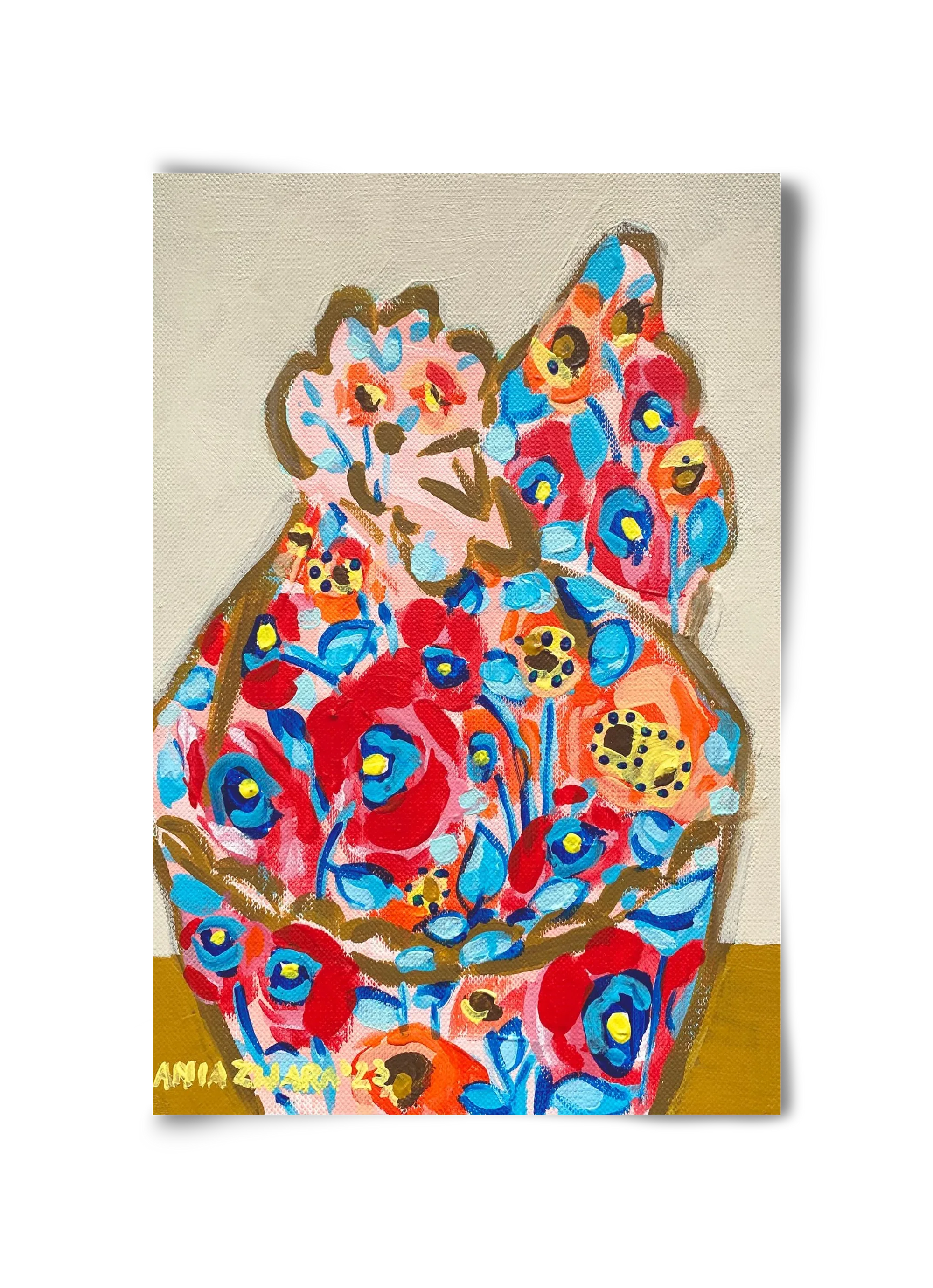 Mama Hen in poppies - artbridge