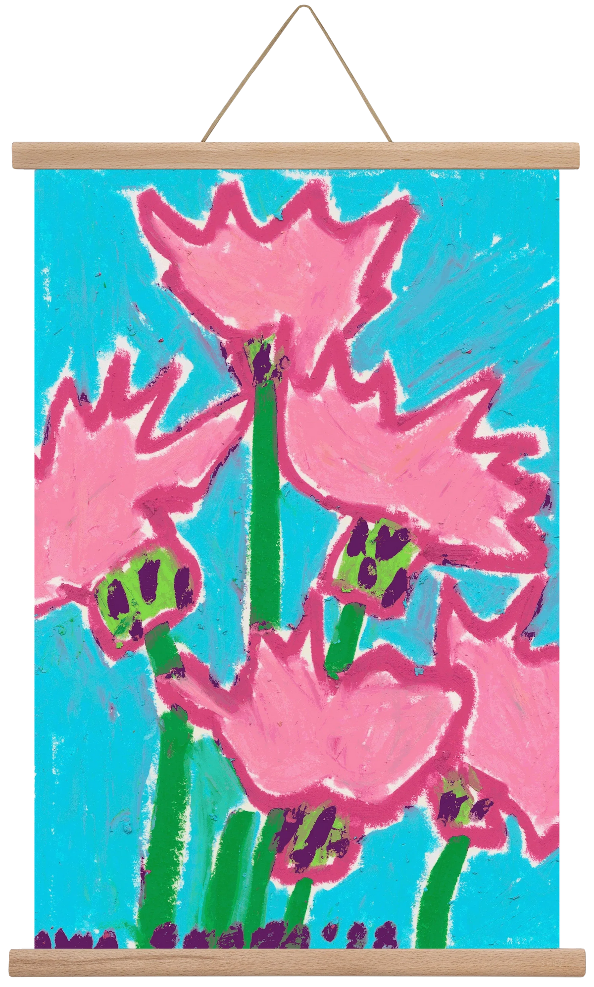 Wild Pink Flowers - artbridge