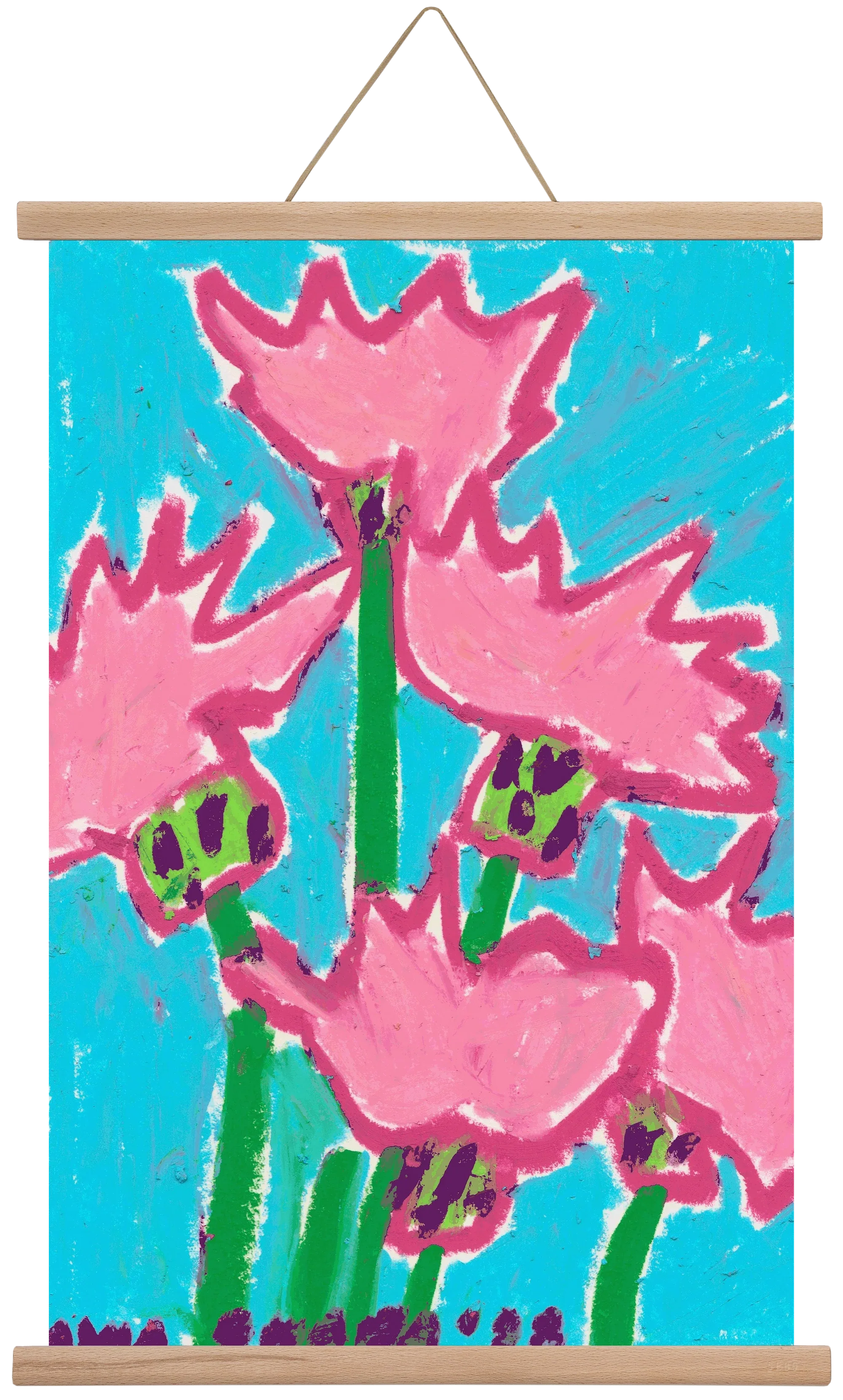 Wild Pink Flowers - artbridge
