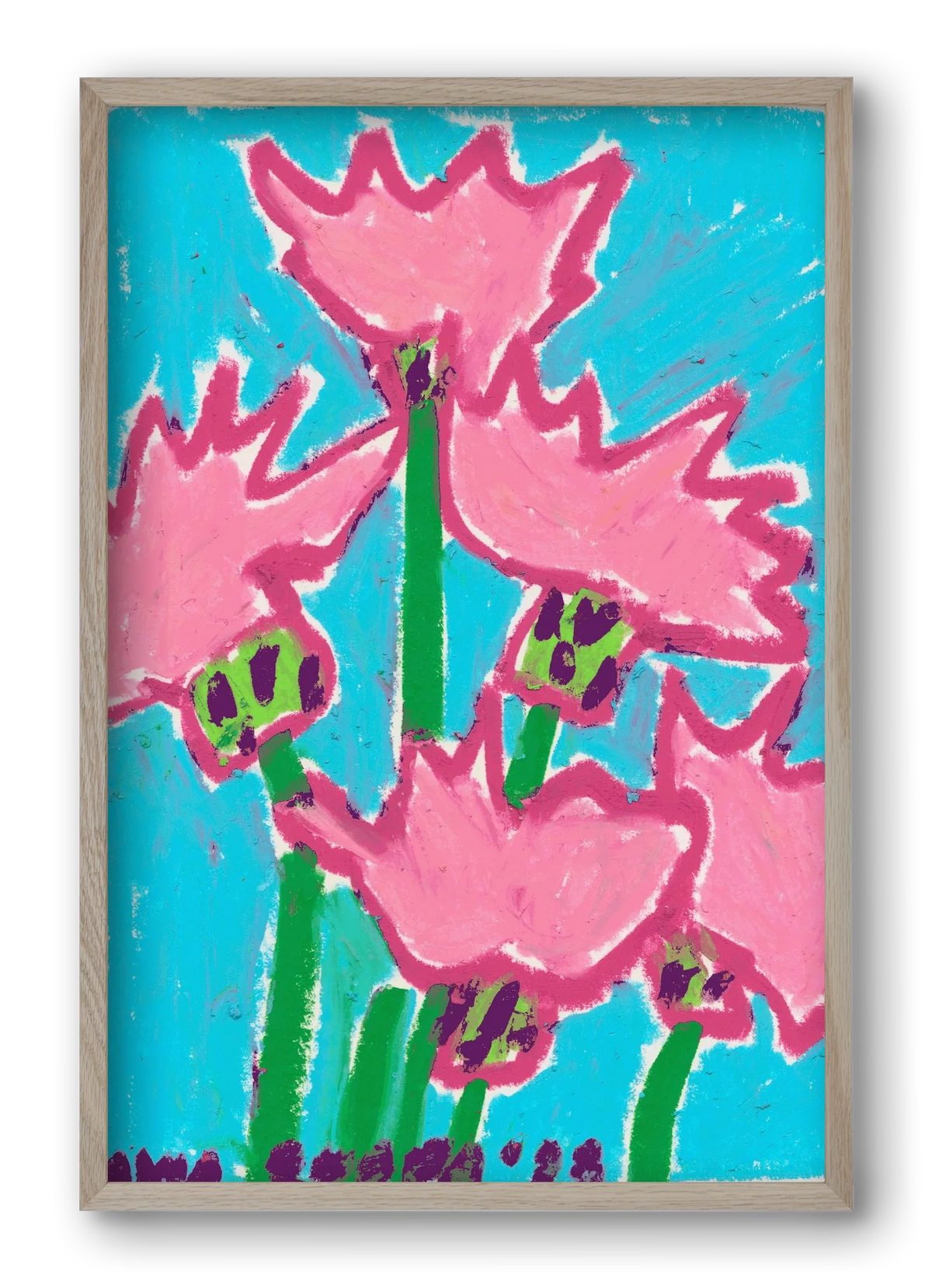 Wild Pink Flowers - artbridge
