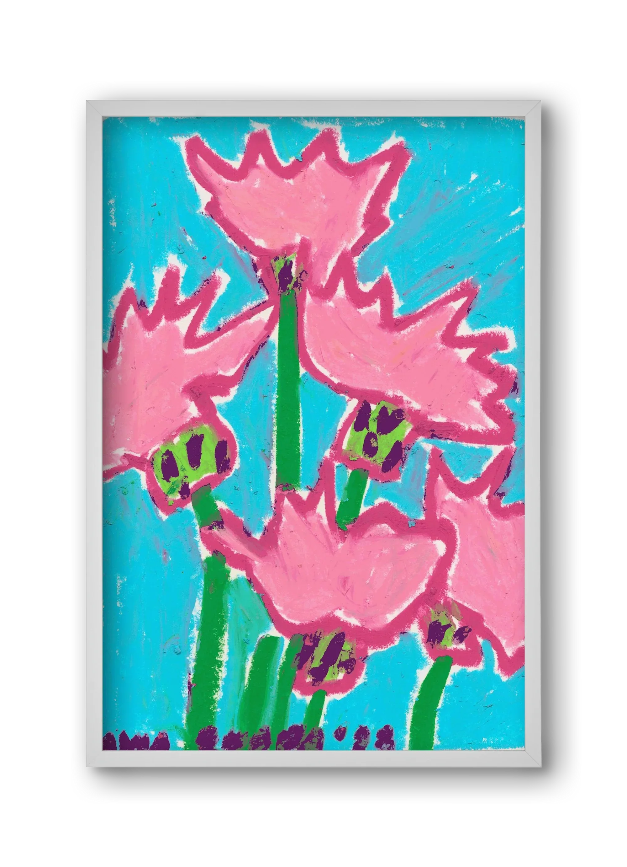 Wild Pink Flowers - artbridge