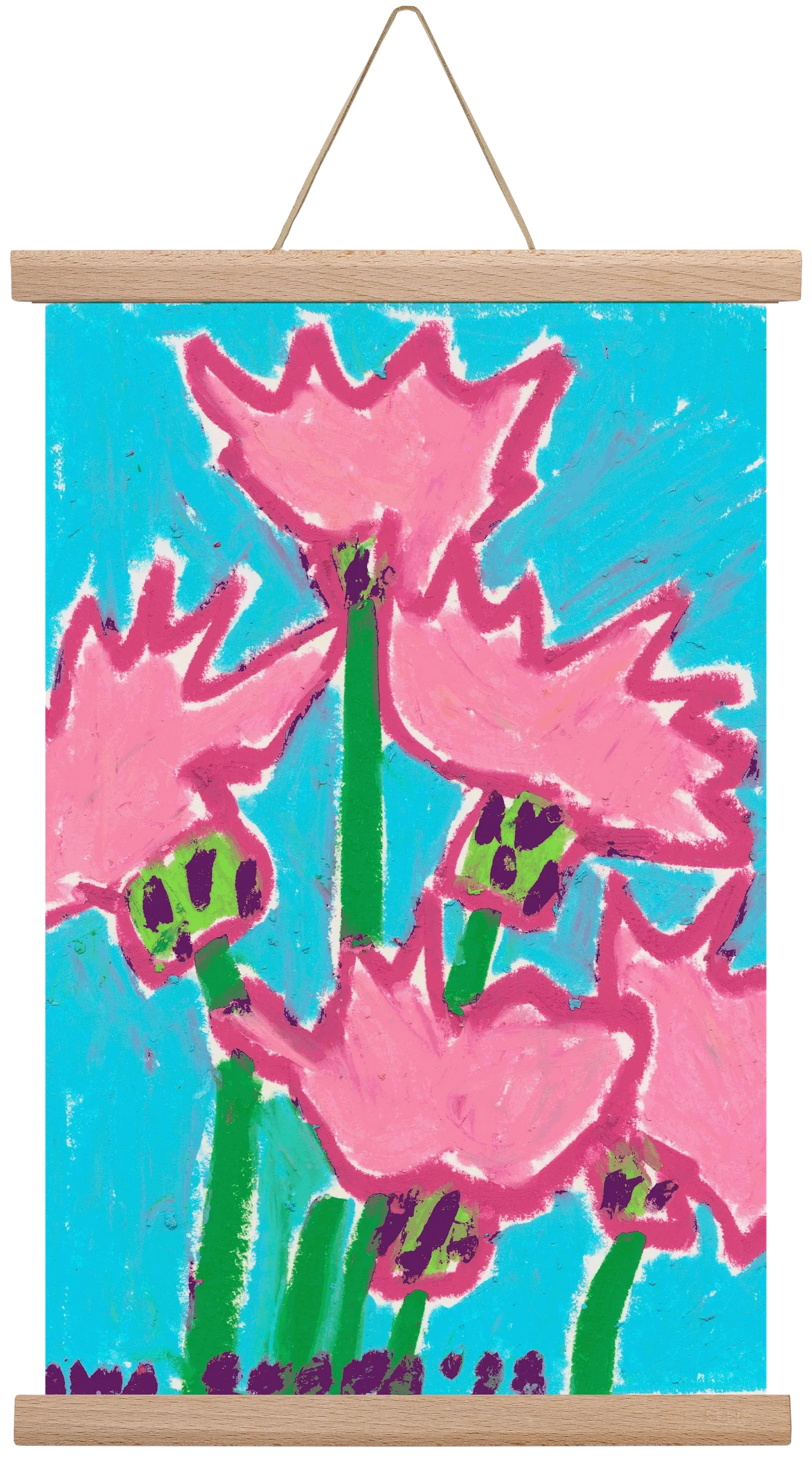 Wild Pink Flowers - artbridge