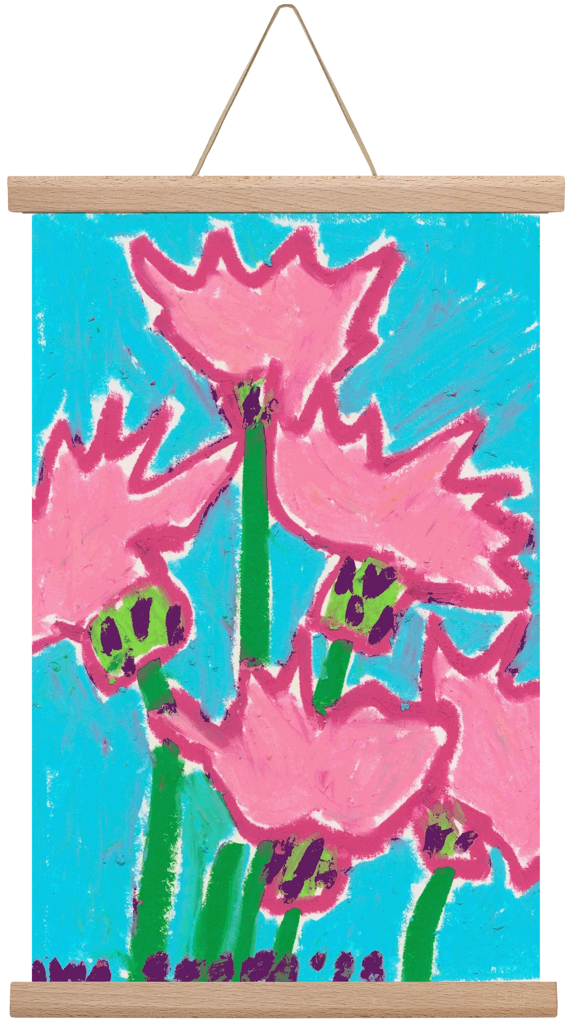 Wild Pink Flowers - artbridge