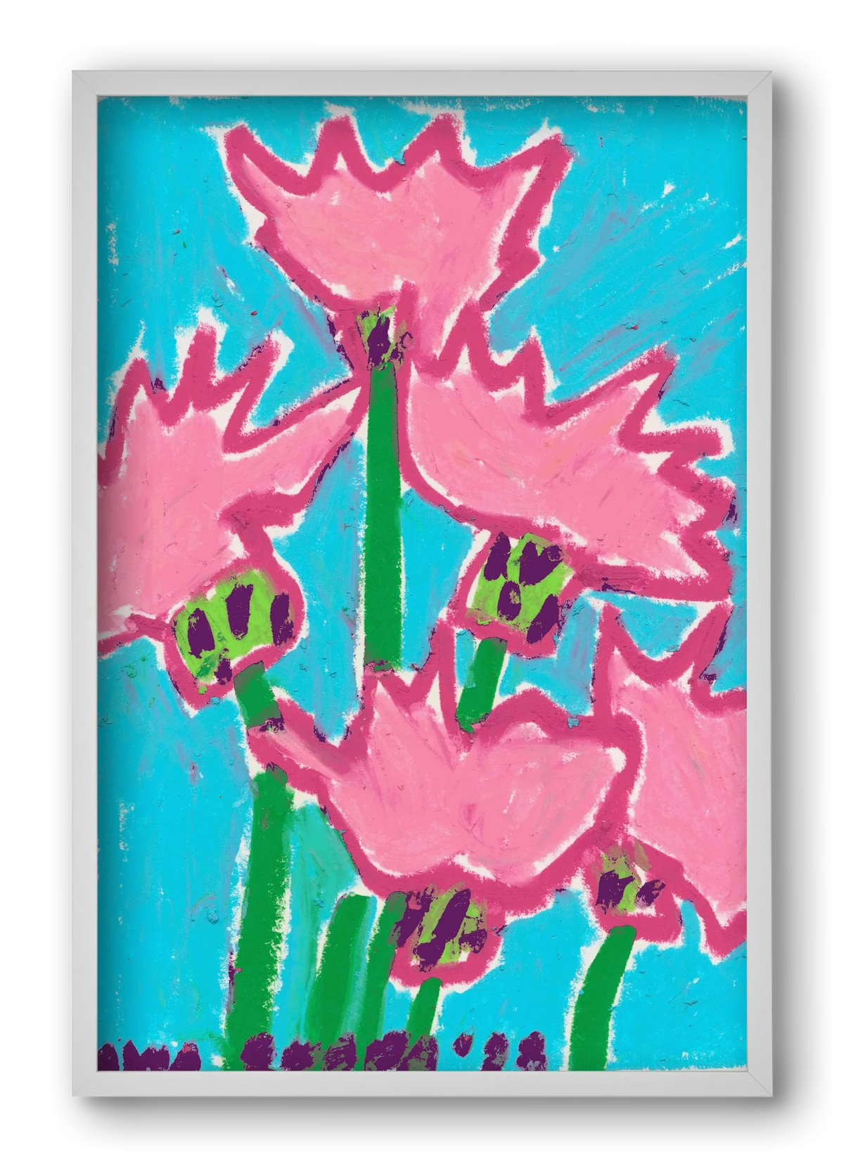 Wild Pink Flowers - artbridge