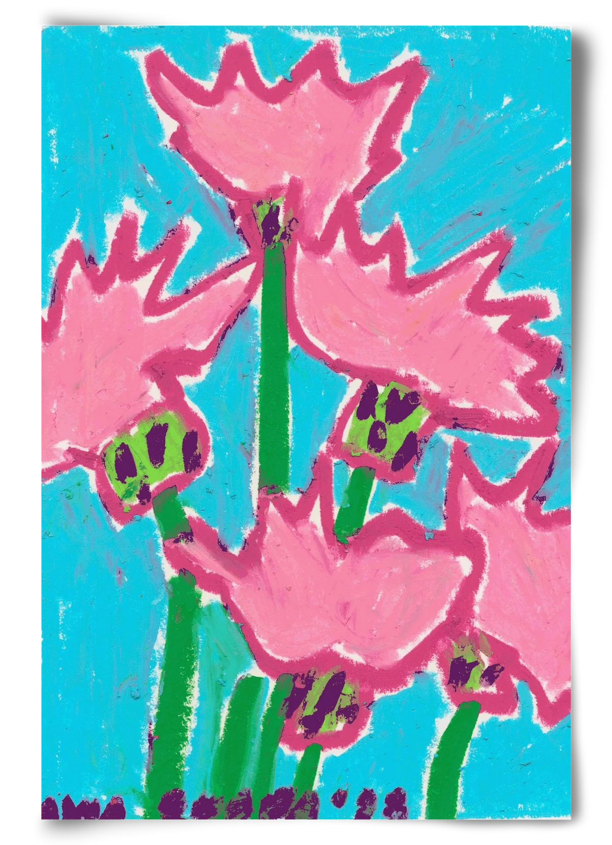 Wild Pink Flowers - artbridge