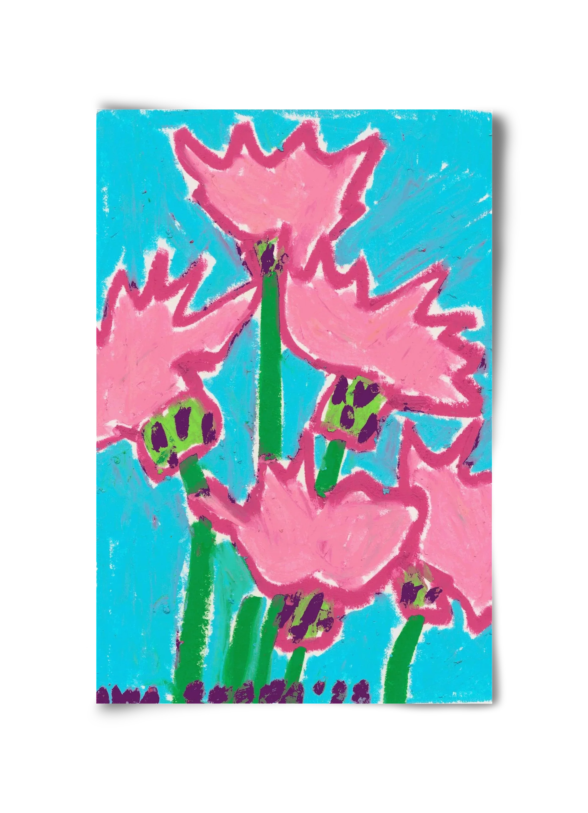 Wild Pink Flowers - artbridge