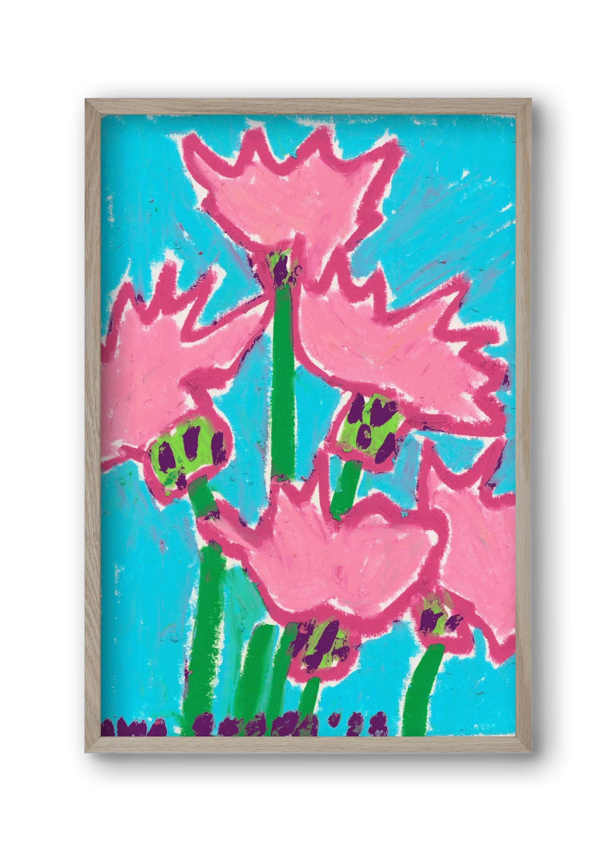 Wild Pink Flowers - artbridge