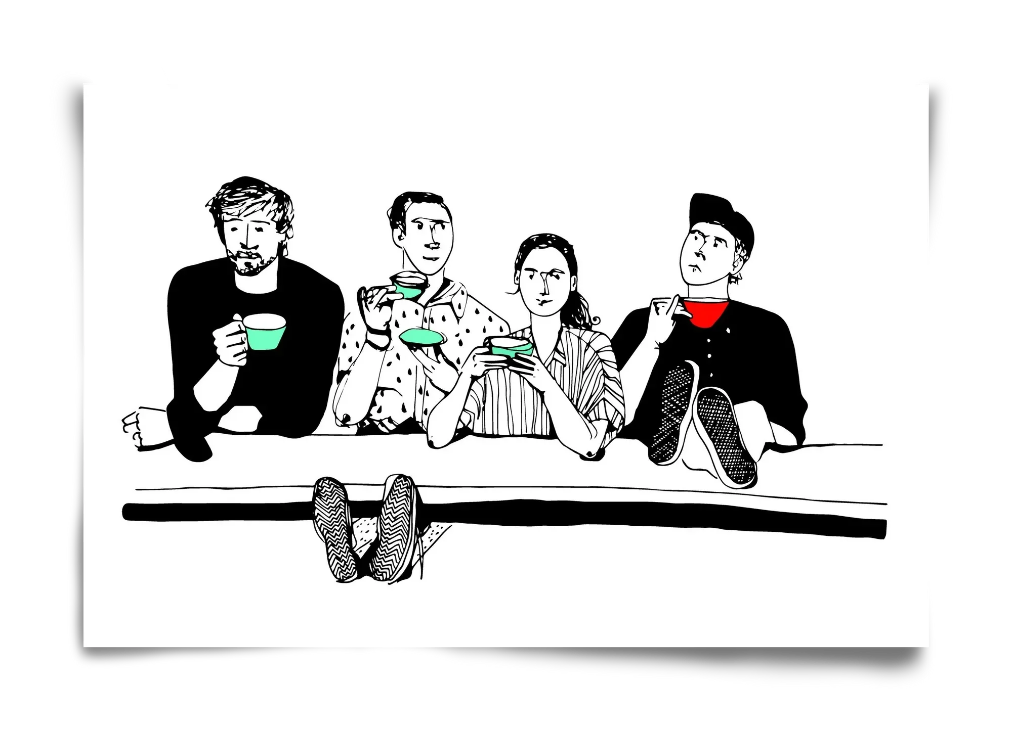 coffee with friends - artbridge
