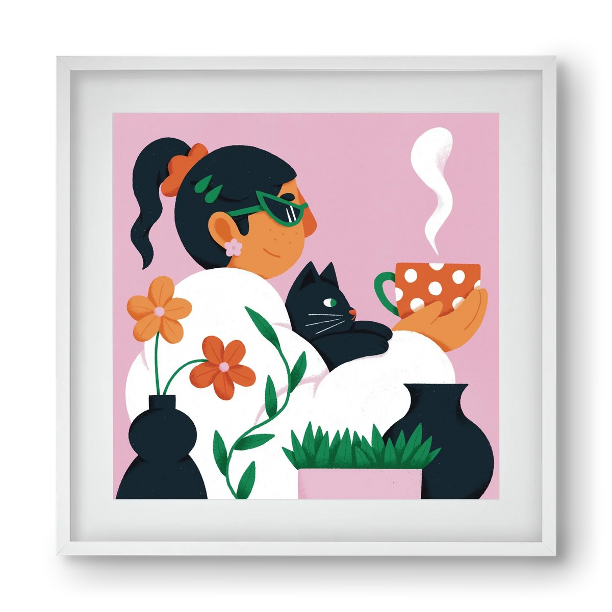 Girl with a cat - artbridge