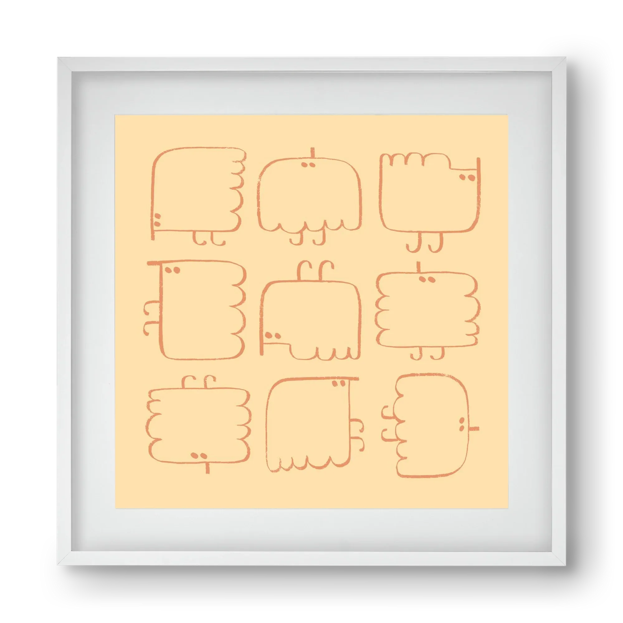 Funny Bird (cream) - artbridge