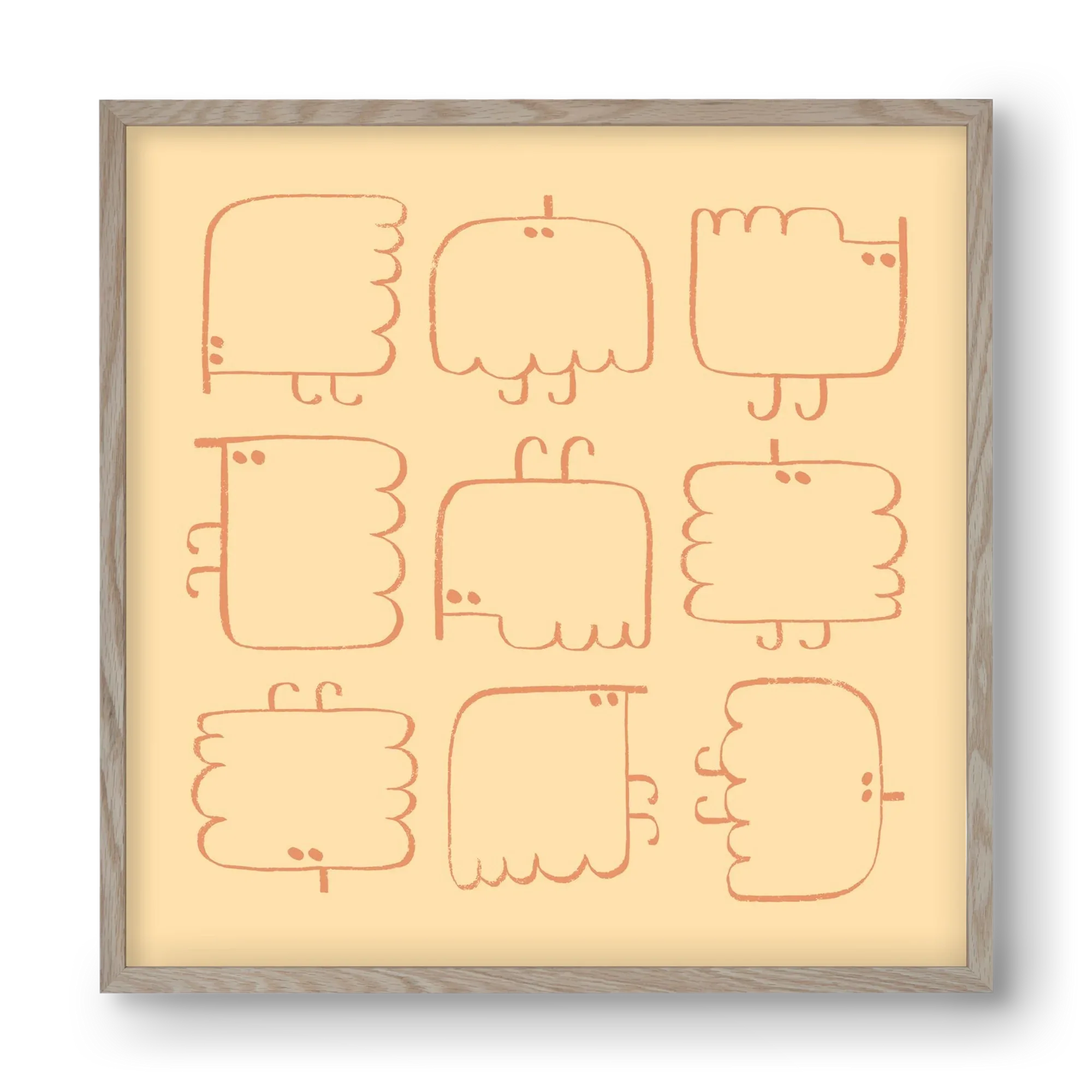 Funny Bird (cream) - artbridge