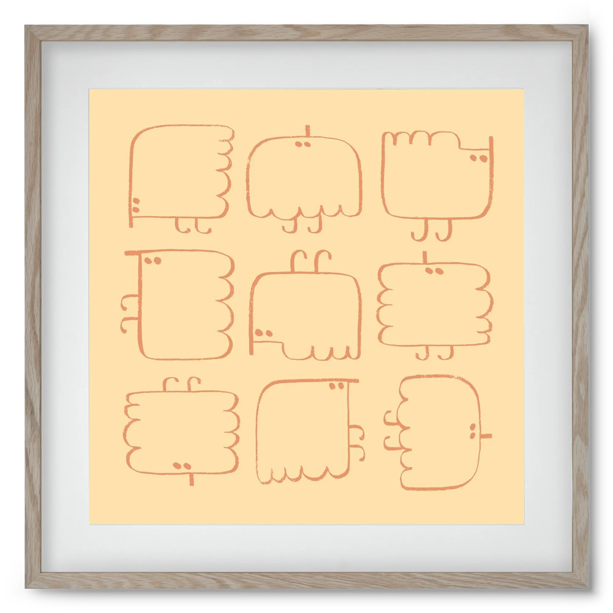 Funny Bird (cream) - artbridge