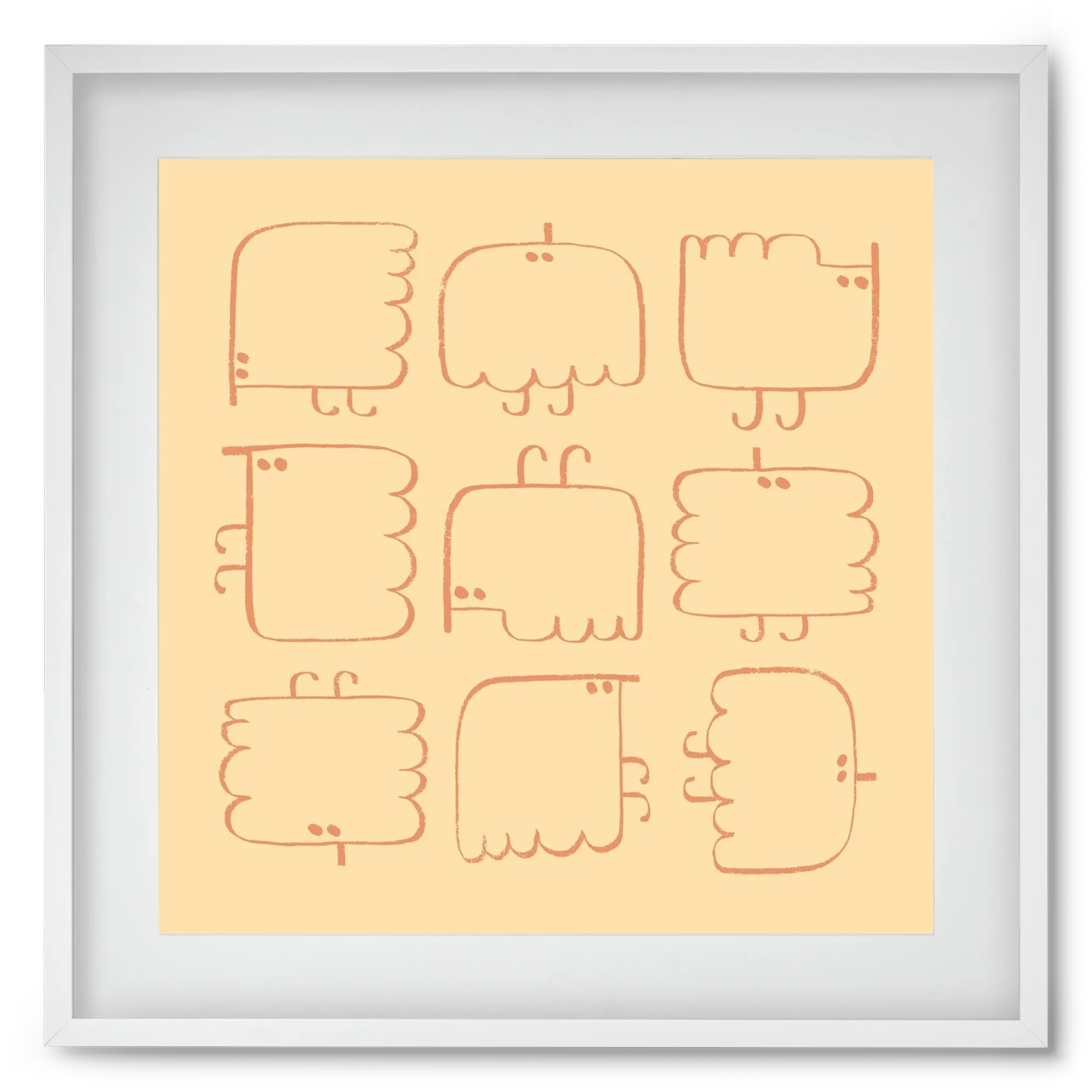 Funny Bird (cream) - artbridge
