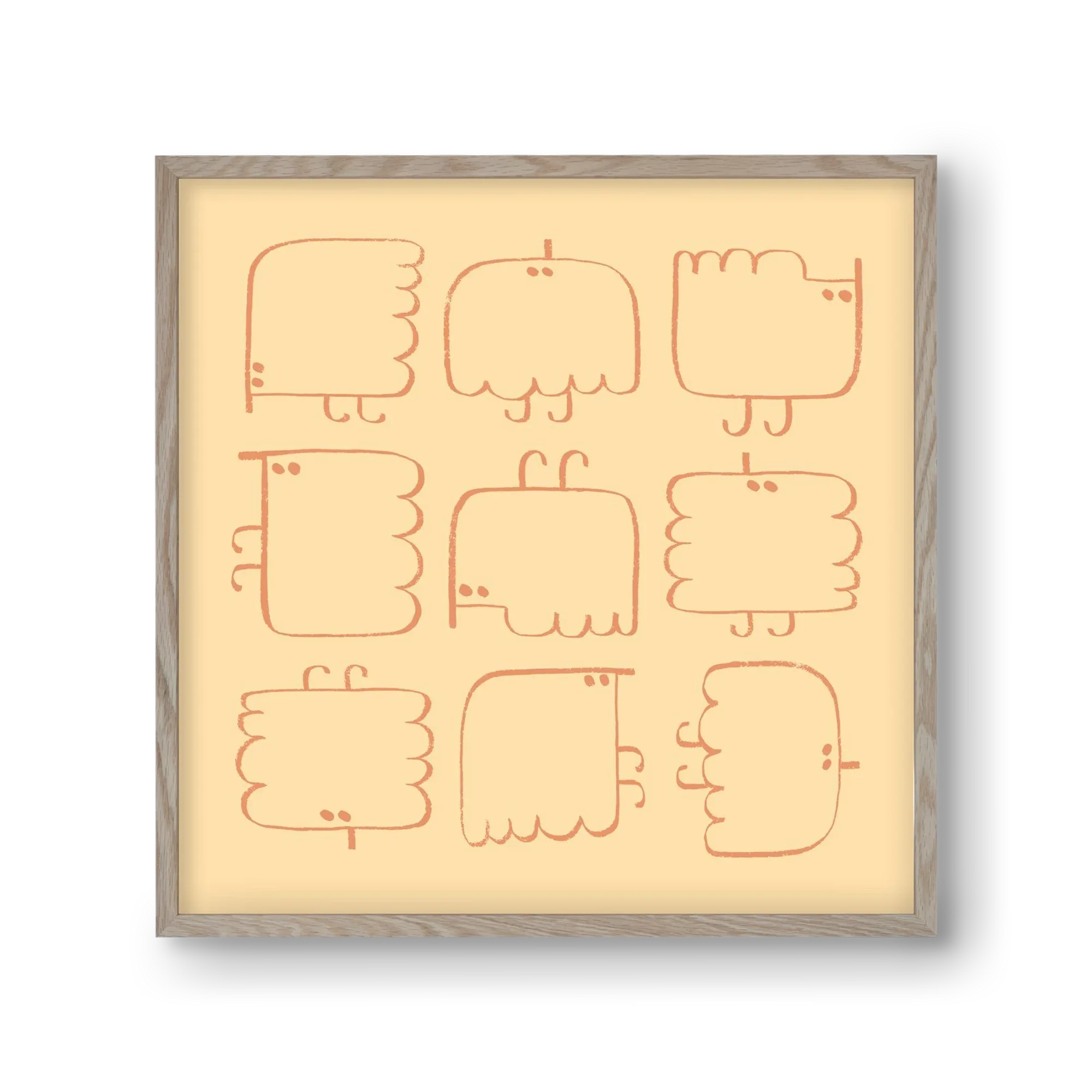 Funny Bird (cream) - artbridge