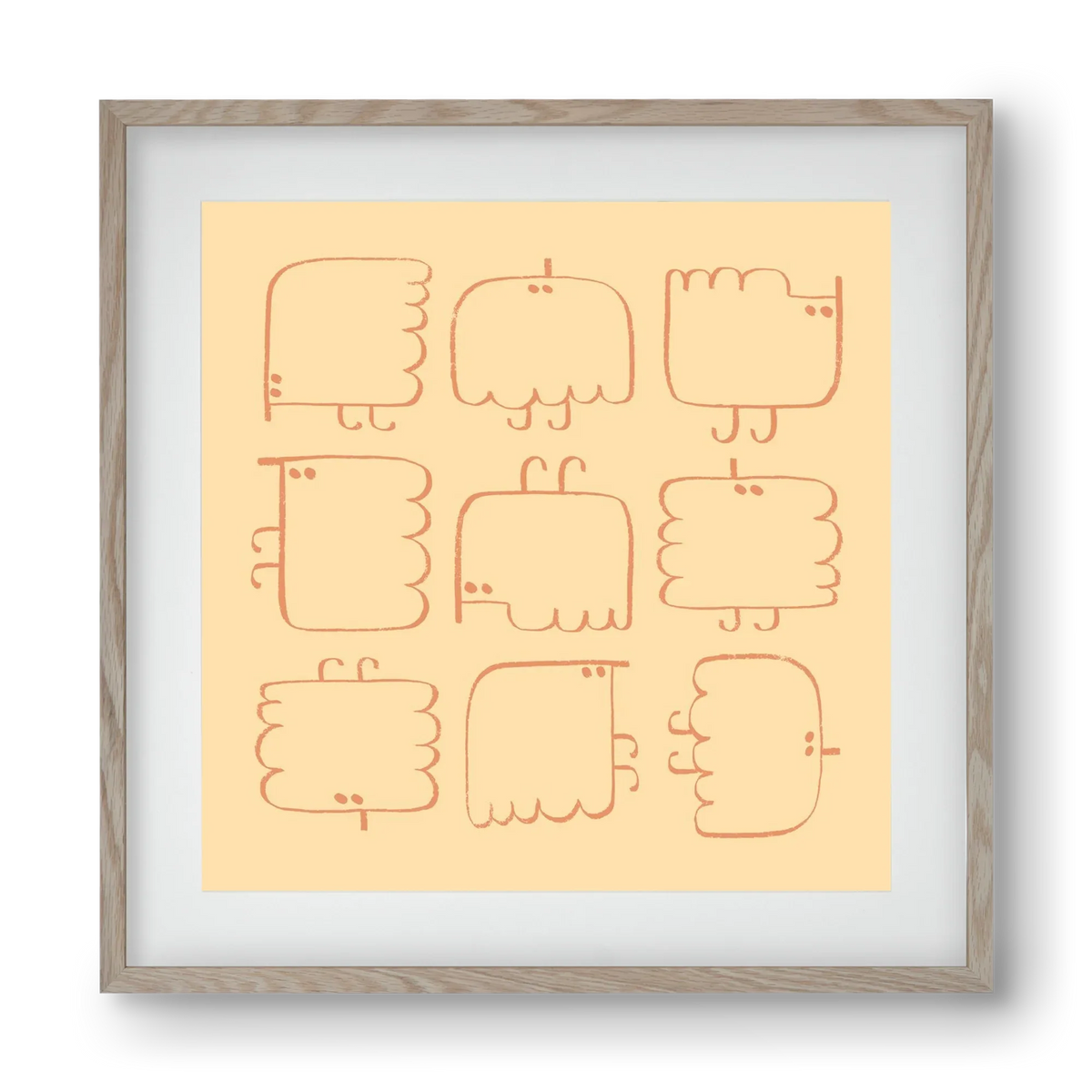 Funny Bird (cream) - artbridge