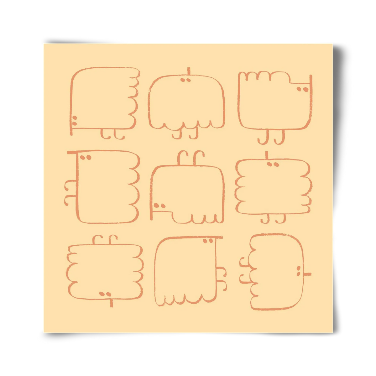 Funny Bird (cream) - artbridge