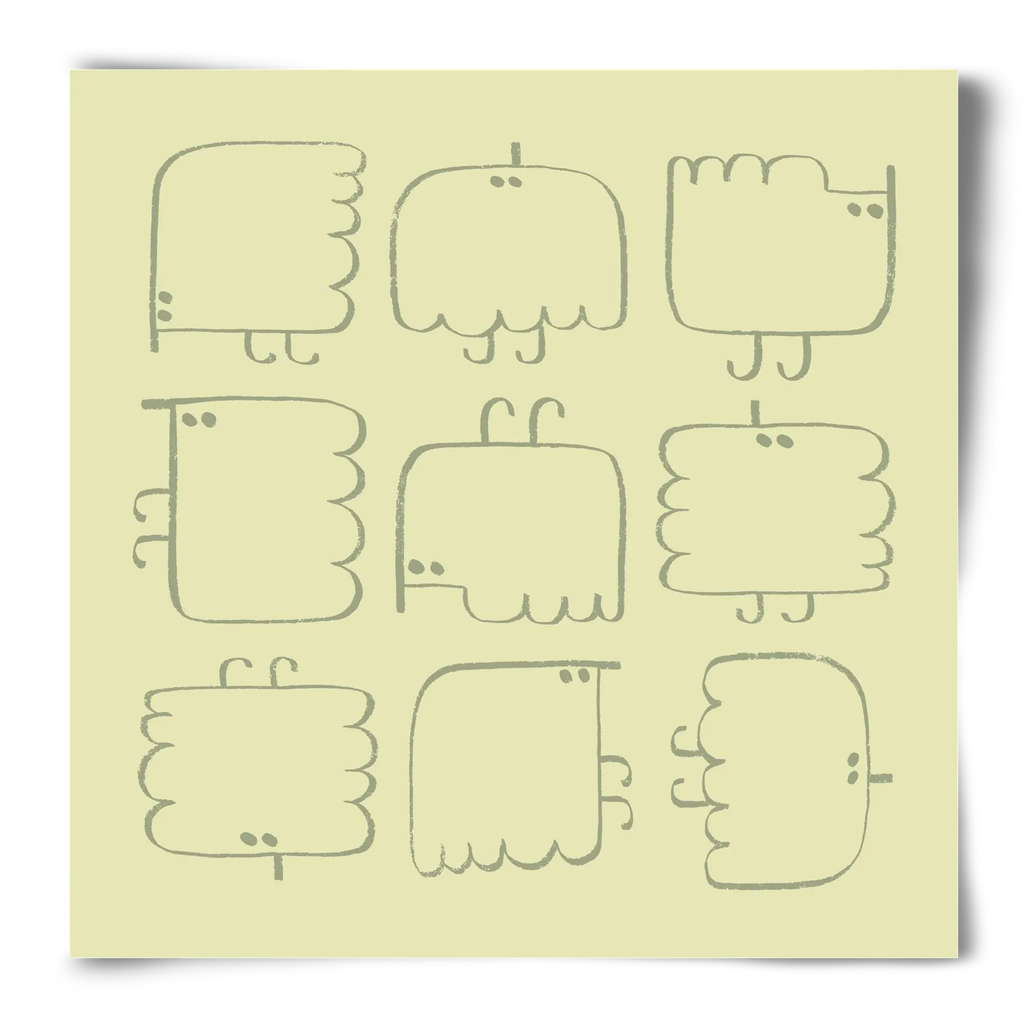 Funny Bird (light green) - artbridge