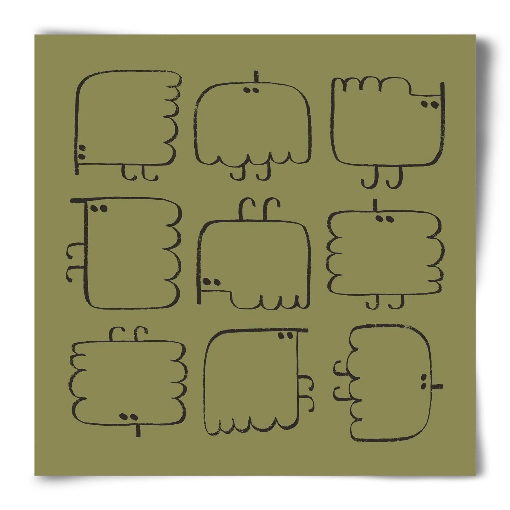 Funny Bird (dark green) - artbridge