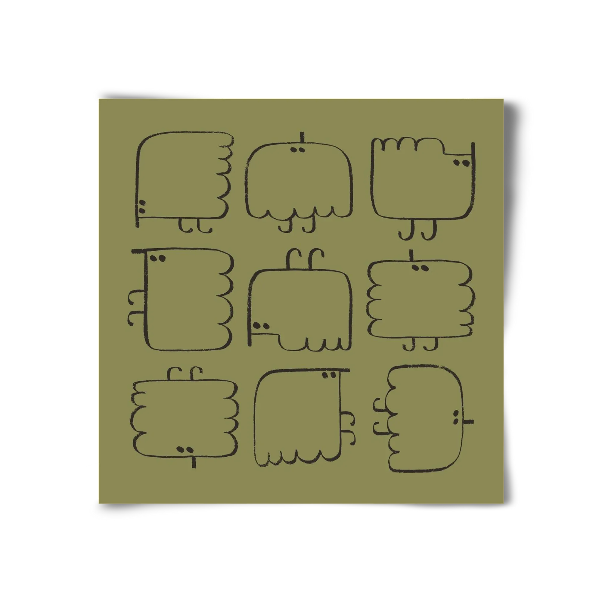 Funny Bird (dark green) - artbridge
