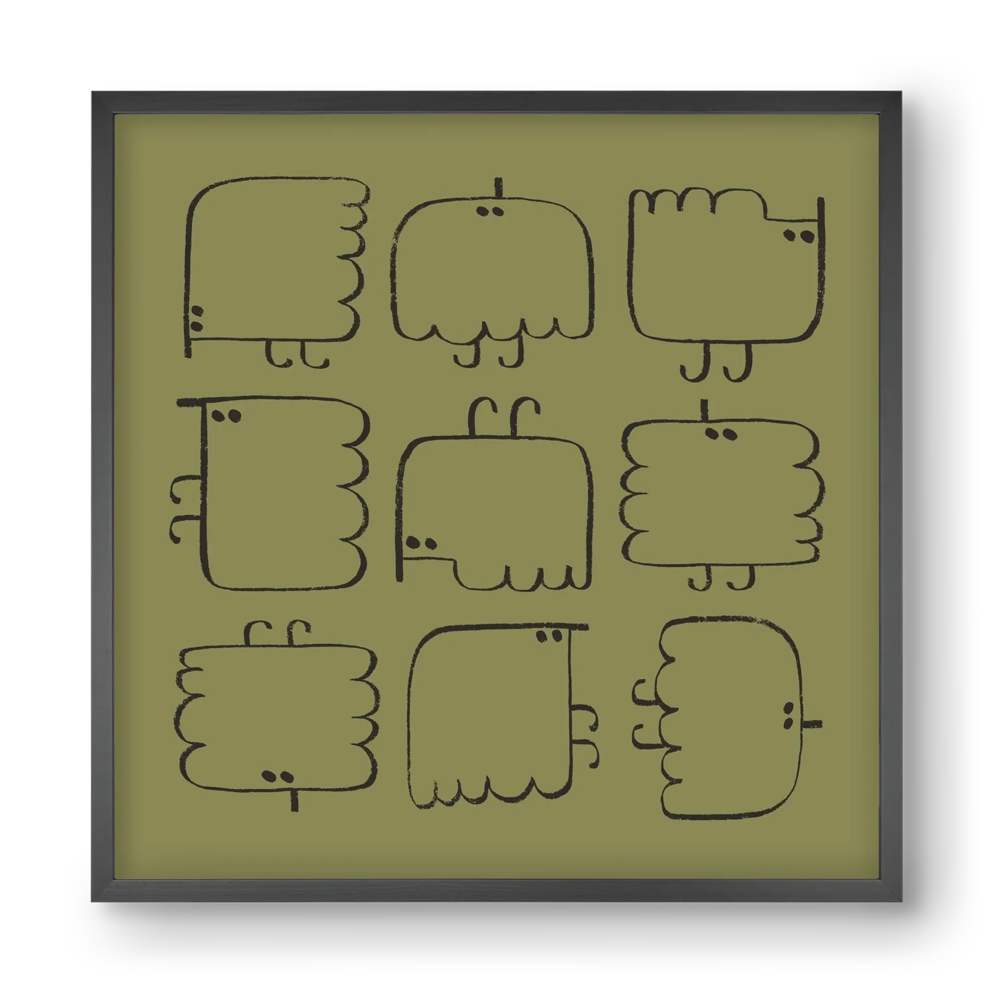 Funny Bird (dark green) - artbridge