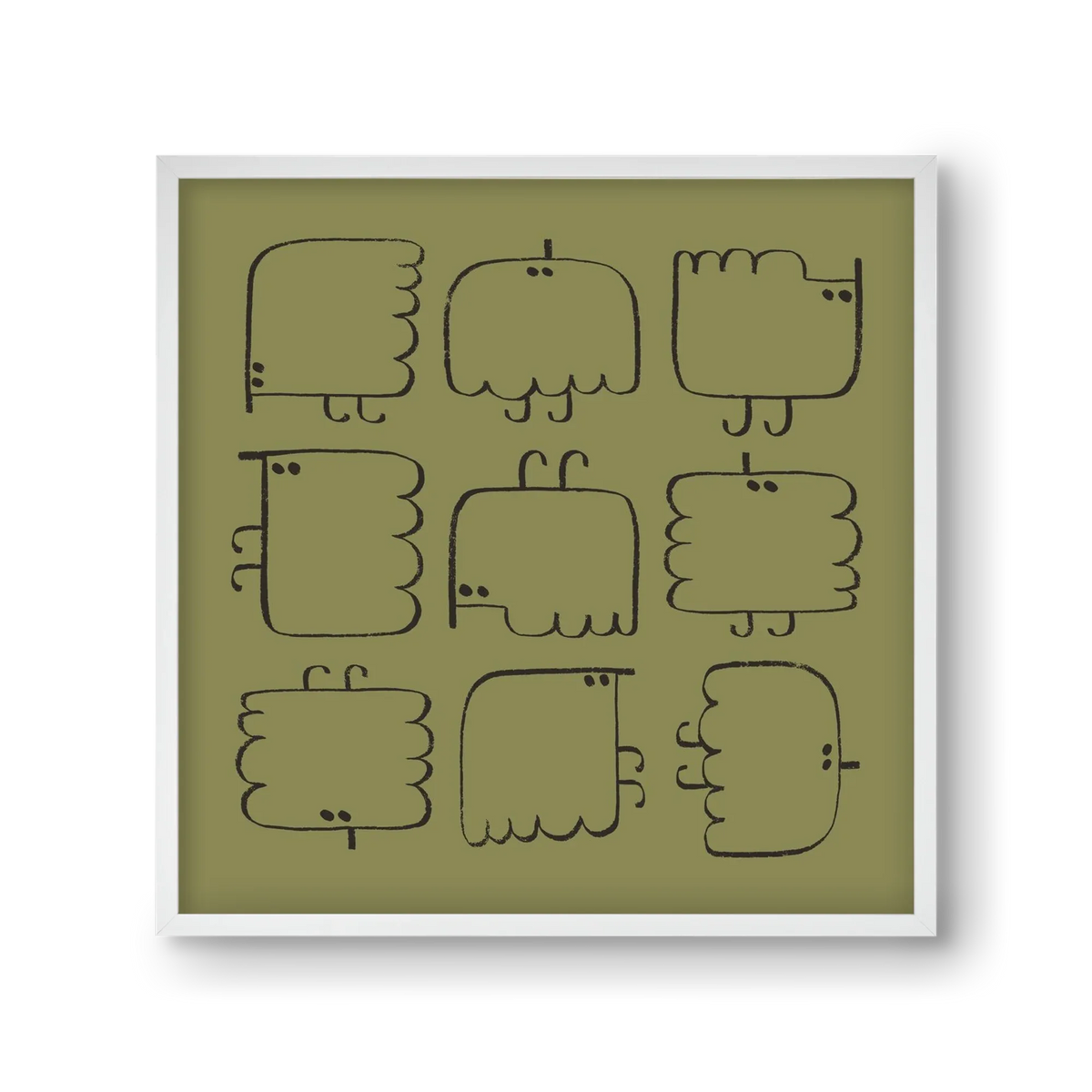 Funny Bird (dark green) - artbridge