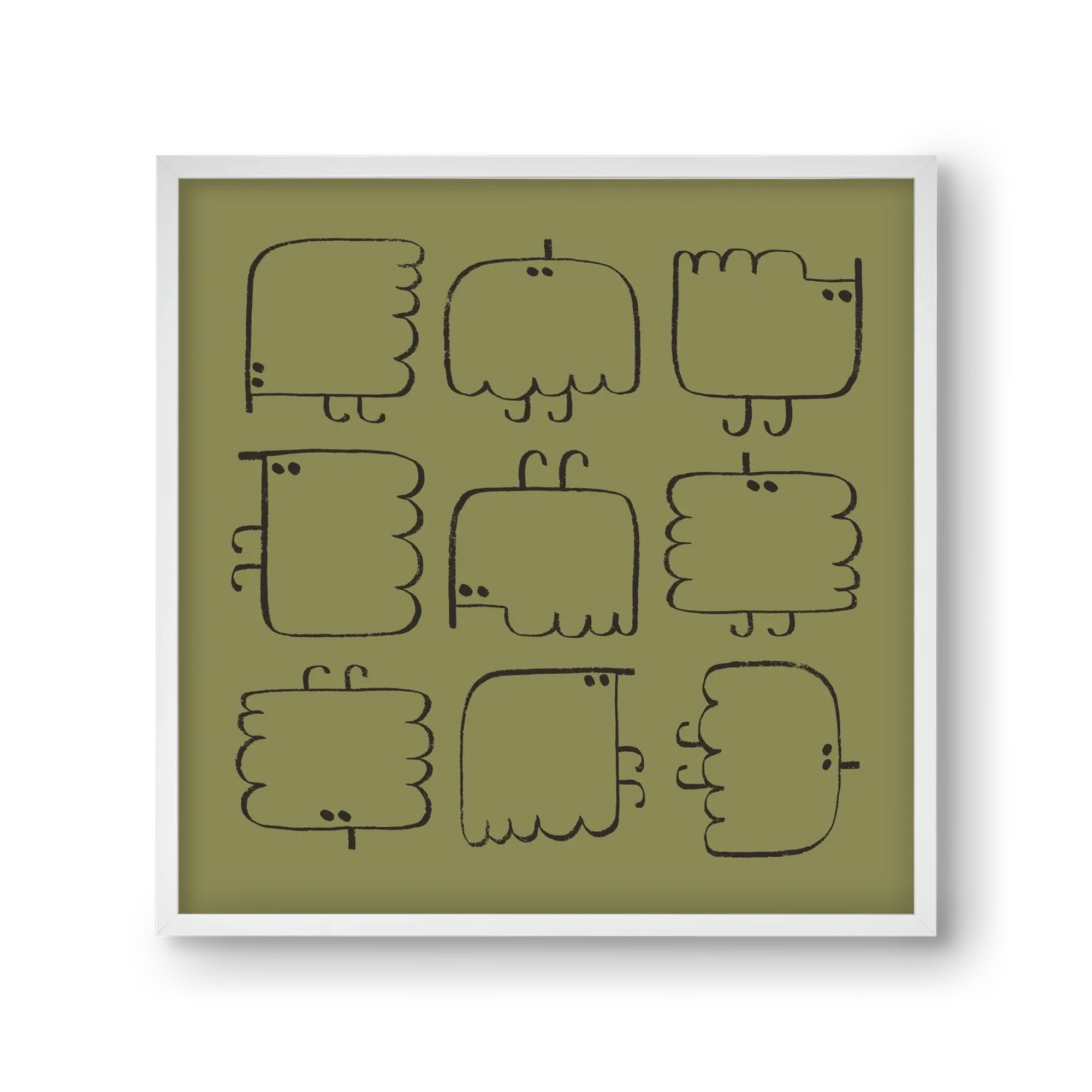 Funny Bird (dark green) - artbridge