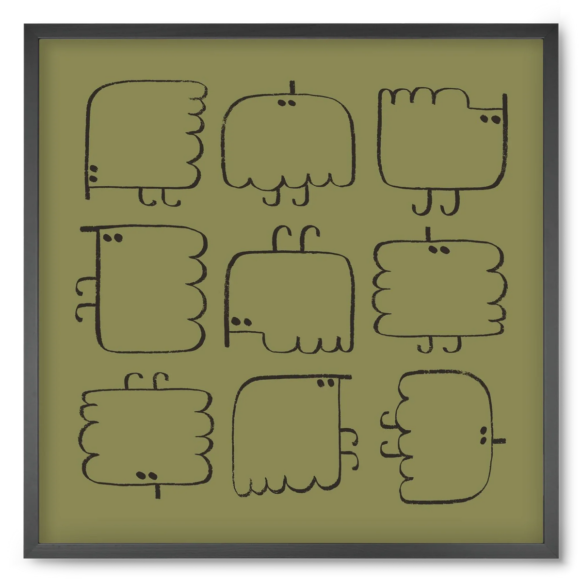 Funny Bird (dark green) - artbridge