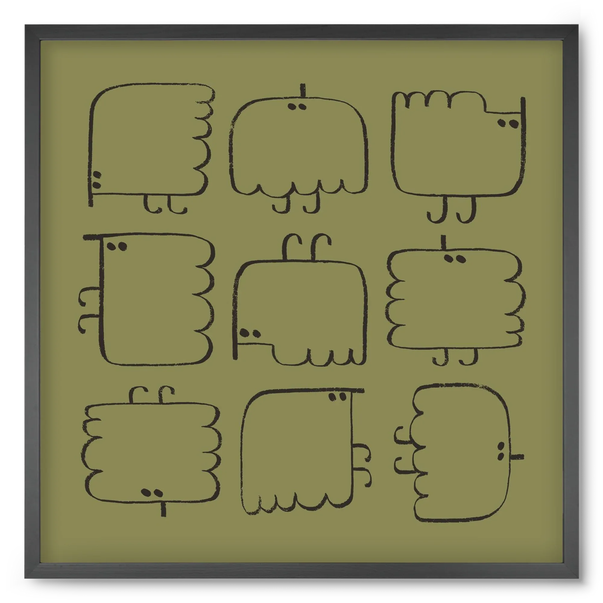 Funny Bird (dark green) - artbridge