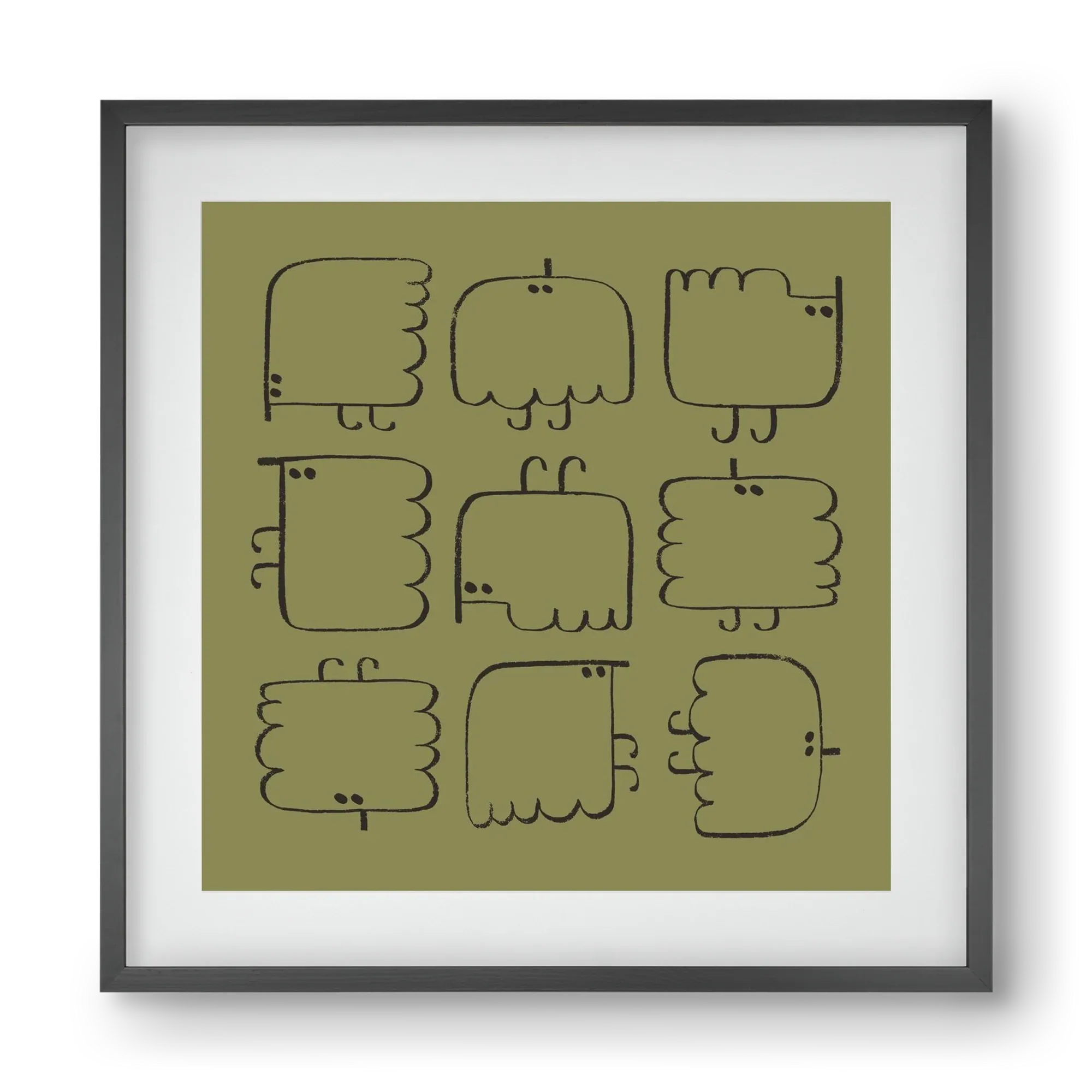 Funny Bird (dark green) - artbridge