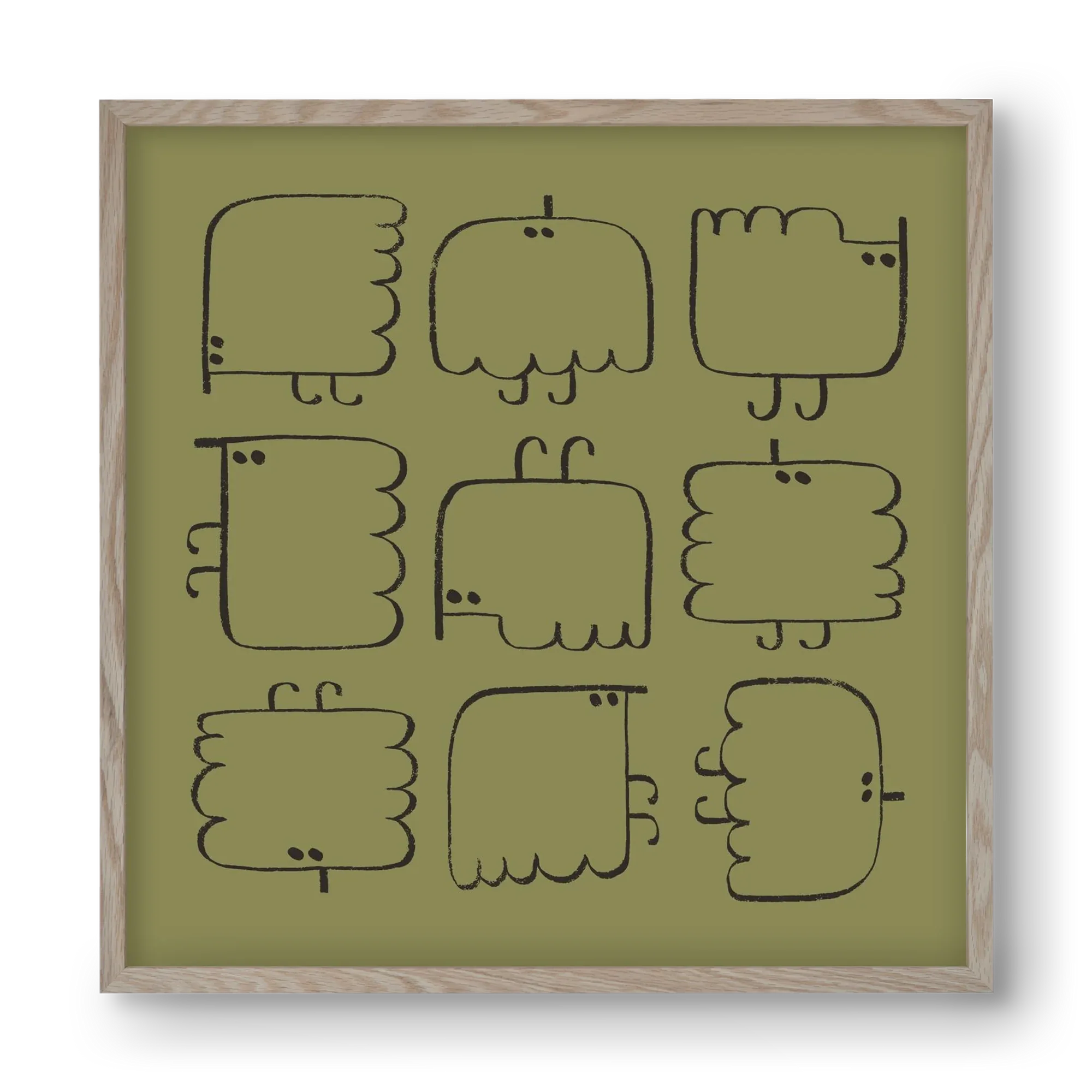 Funny Bird (dark green) - artbridge