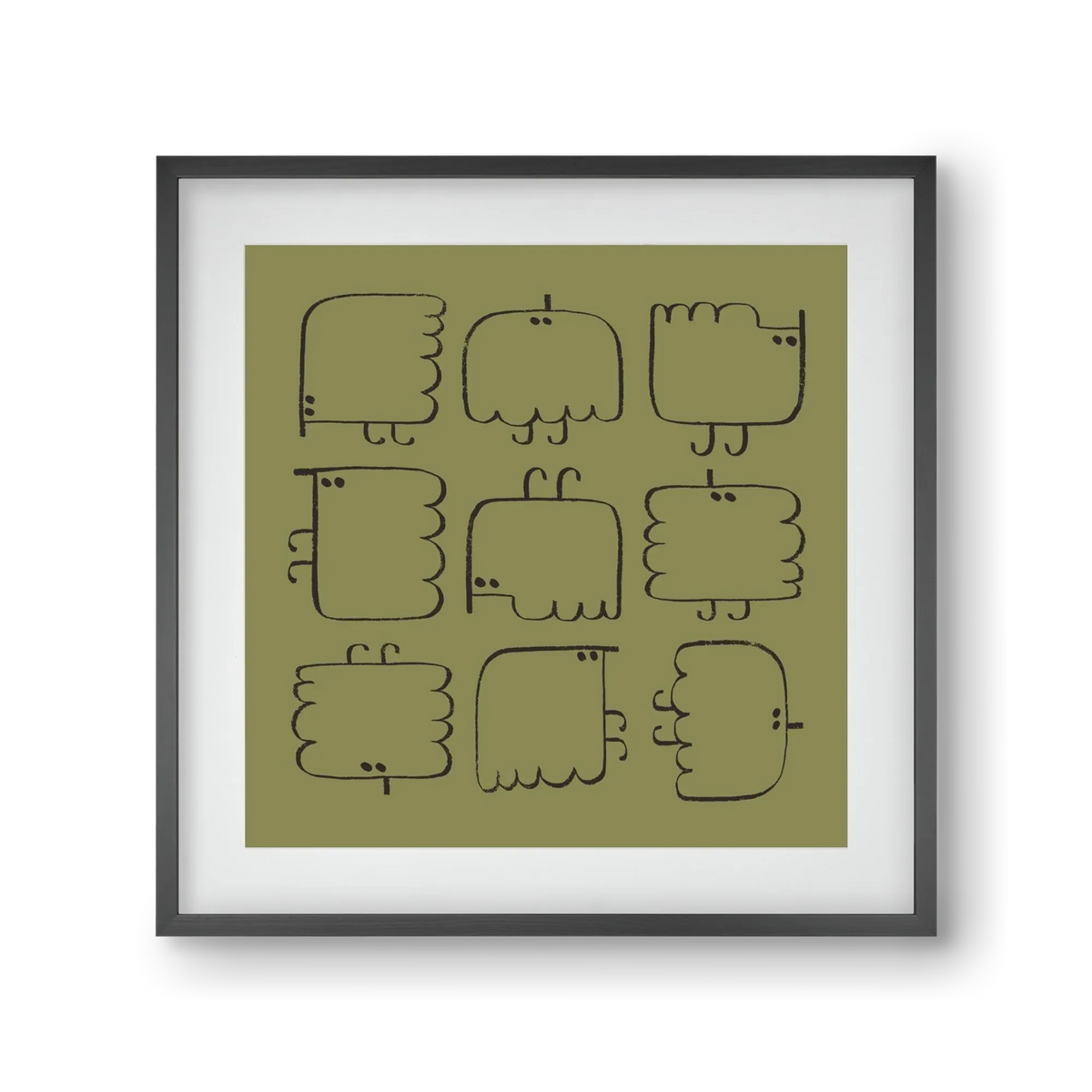 Funny Bird (dark green) - artbridge