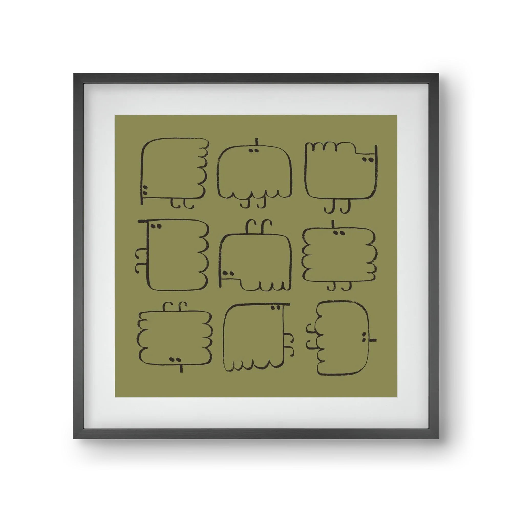 Funny Bird (dark green) - artbridge