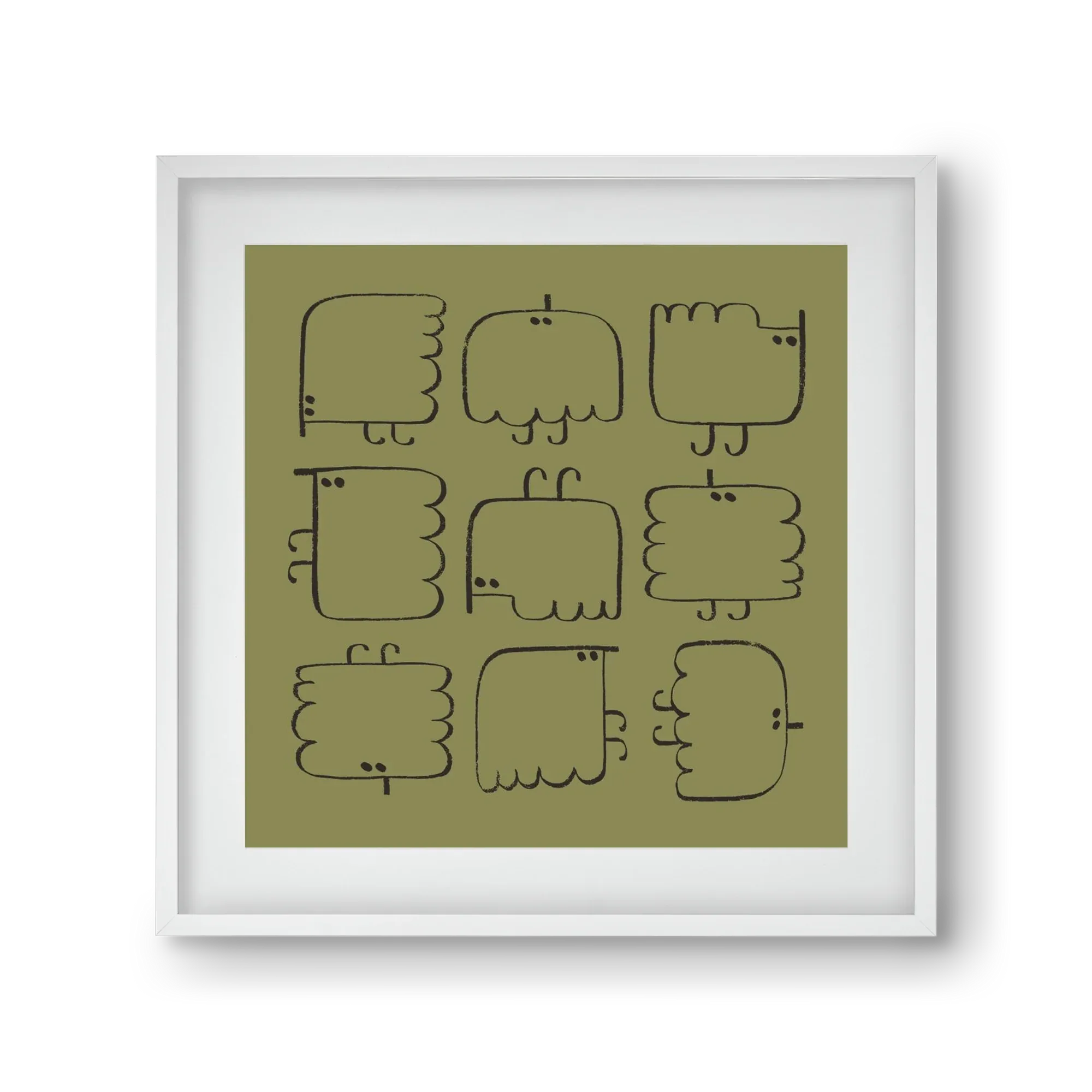 Funny Bird (dark green) - artbridge