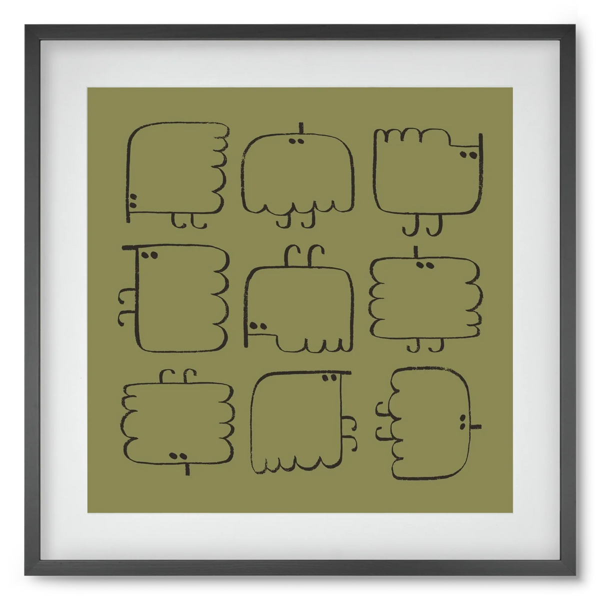Funny Bird (dark green) - artbridge