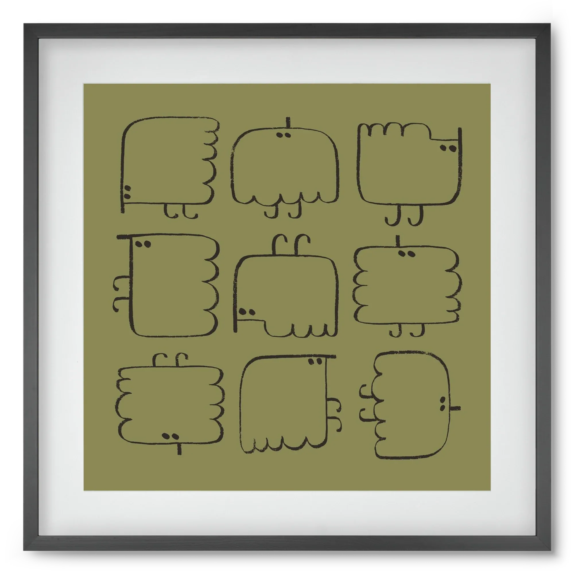 Funny Bird (dark green) - artbridge